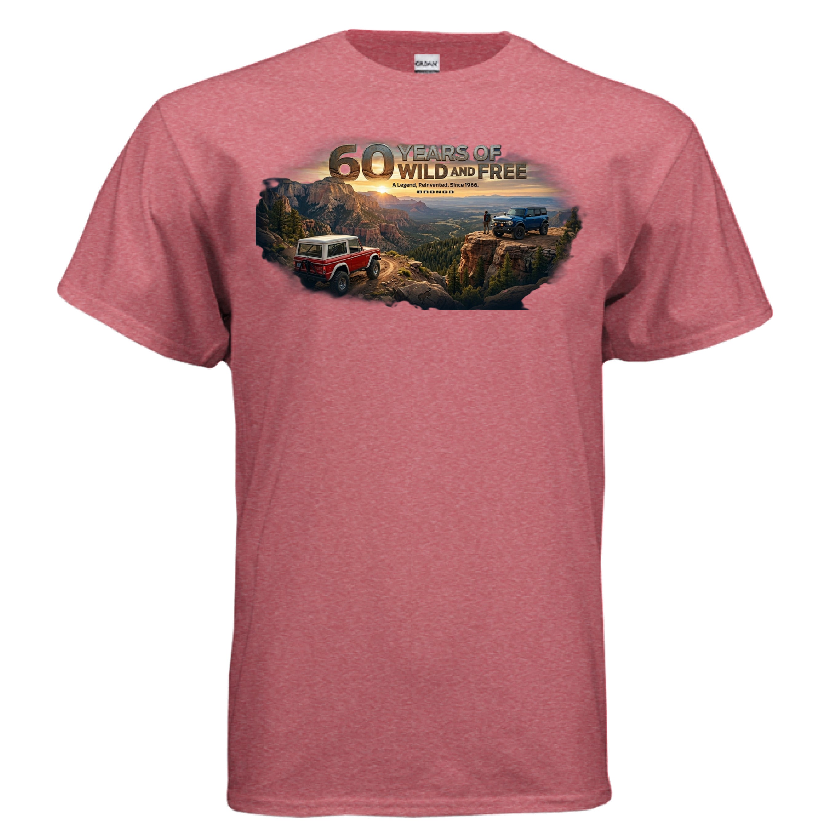Bronco 60th Anniversary “Wild & Free” Tee — OG + 6G Mountain Tribute