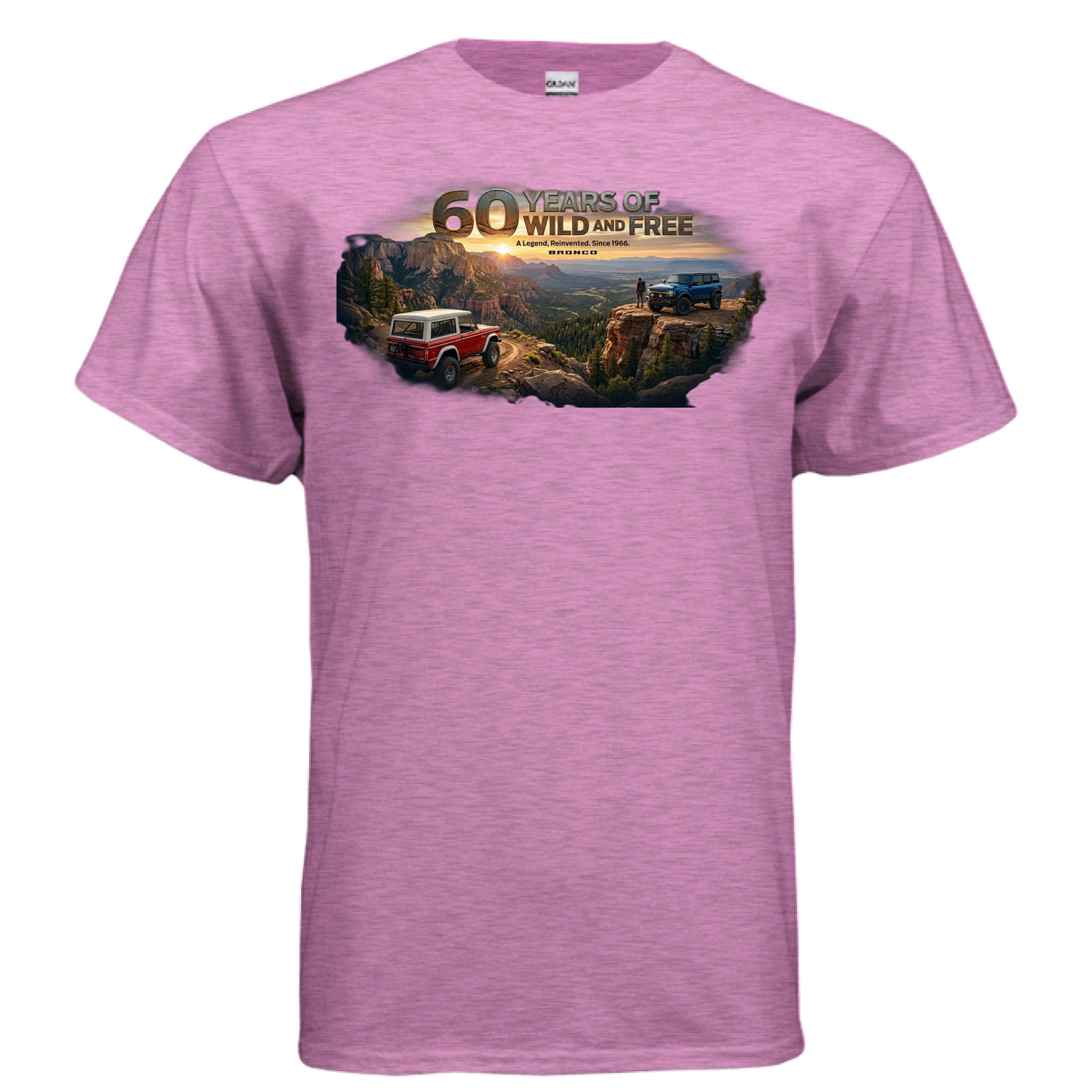 Bronco 60th Anniversary “Wild & Free” Tee — OG + 6G Mountain Tribute