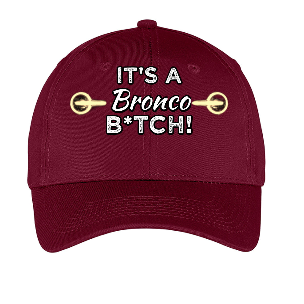 "It’s a Bronco B*#CH!" Low Profile Dad Hat – Bold Ford Bronco Graphic Cap MAROON ONE SIZE