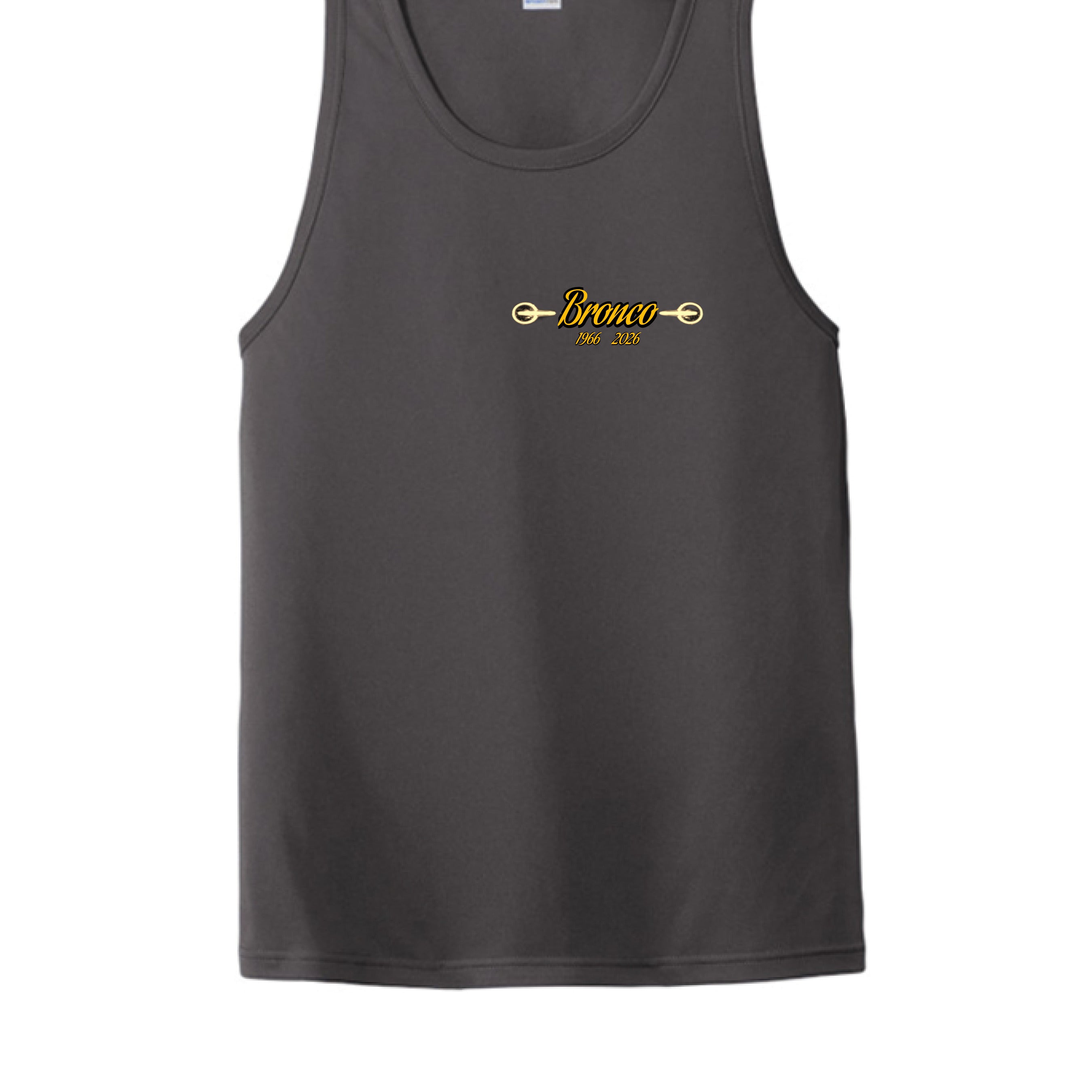 Bronco “1966–2026” Sleeveless Tank | Headlight Heritage Edition (Built for the Wild) Iron Grey T-Shirt
