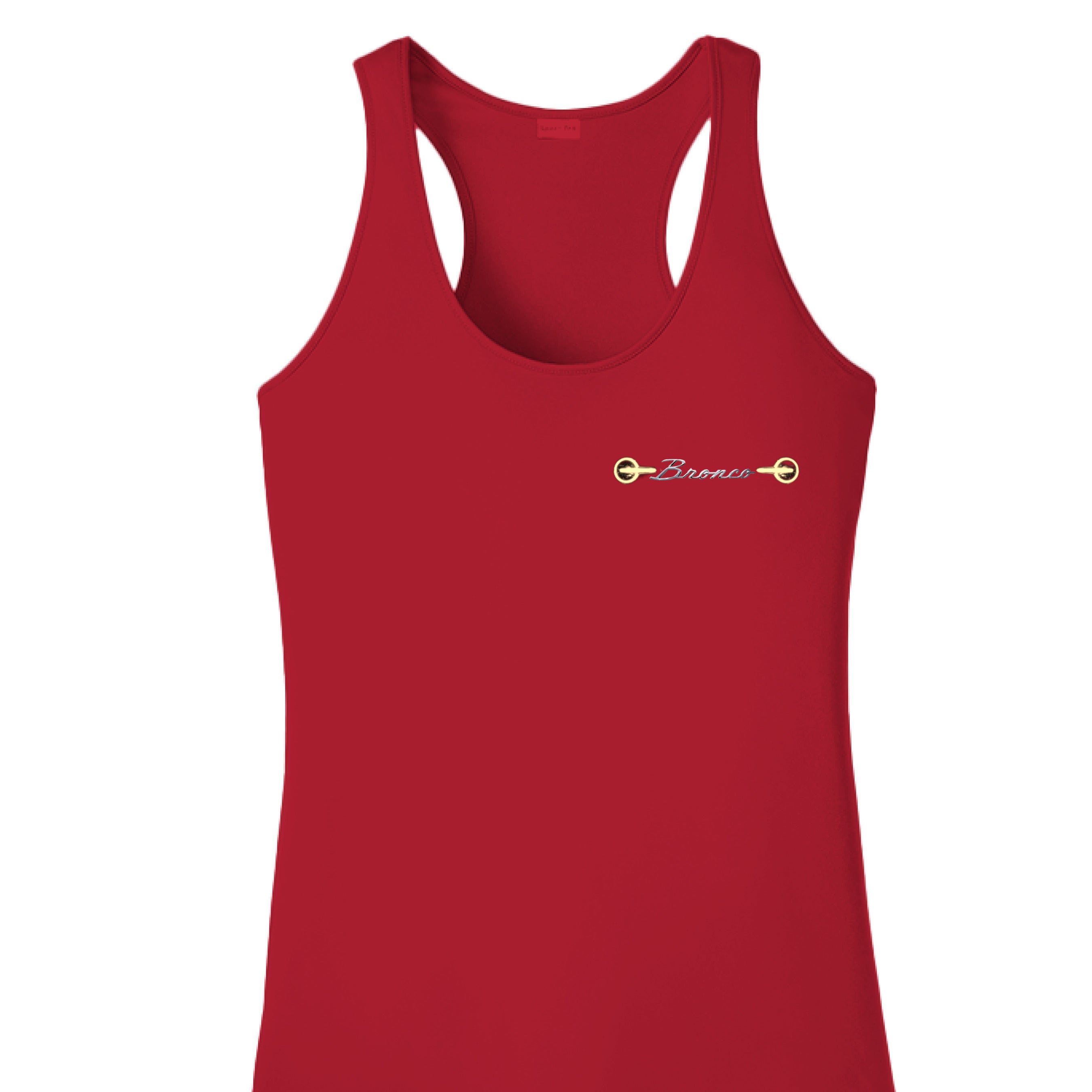 Women’s Bronco Headlight Tank | 1966–2026 Heritage Edition (Built Wild Style) True Red T-Shirt