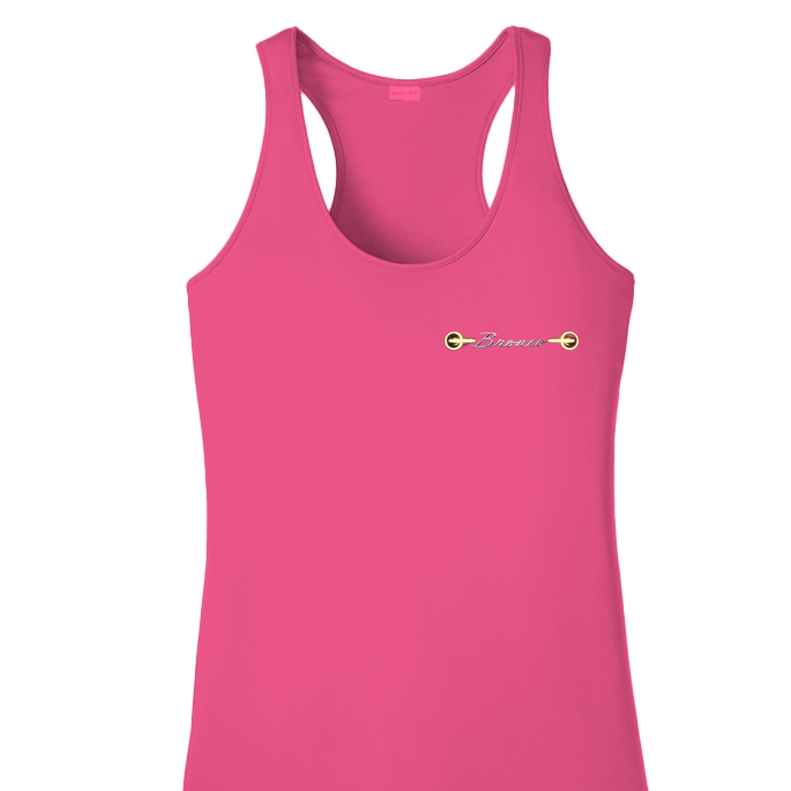 Women’s Bronco Headlight Tank | 1966–2026 Heritage Edition (Built Wild Style) Neon Pink T-Shirt