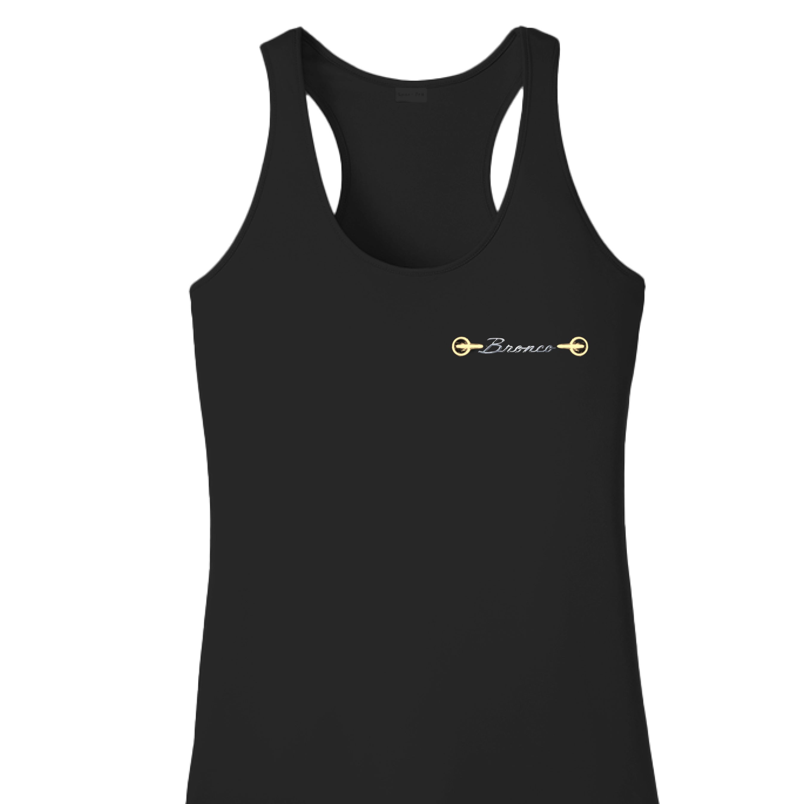 Women’s Bronco Headlight Tank | 1966–2026 Heritage Edition (Built Wild Style) Black T-Shirt