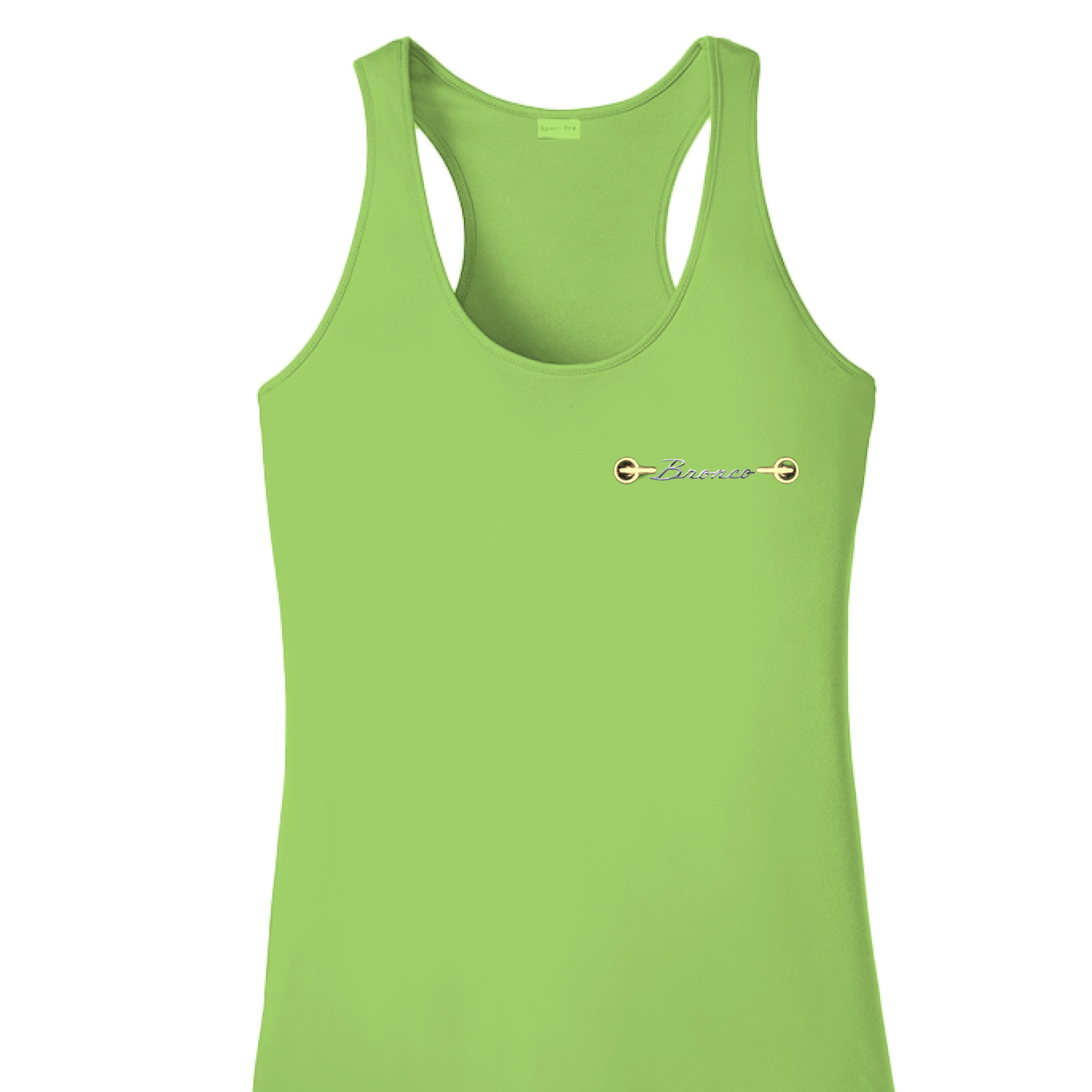 Women’s Bronco Headlight Tank | 1966–2026 Heritage Edition (Built Wild Style) Lime Shock T-Shirt
