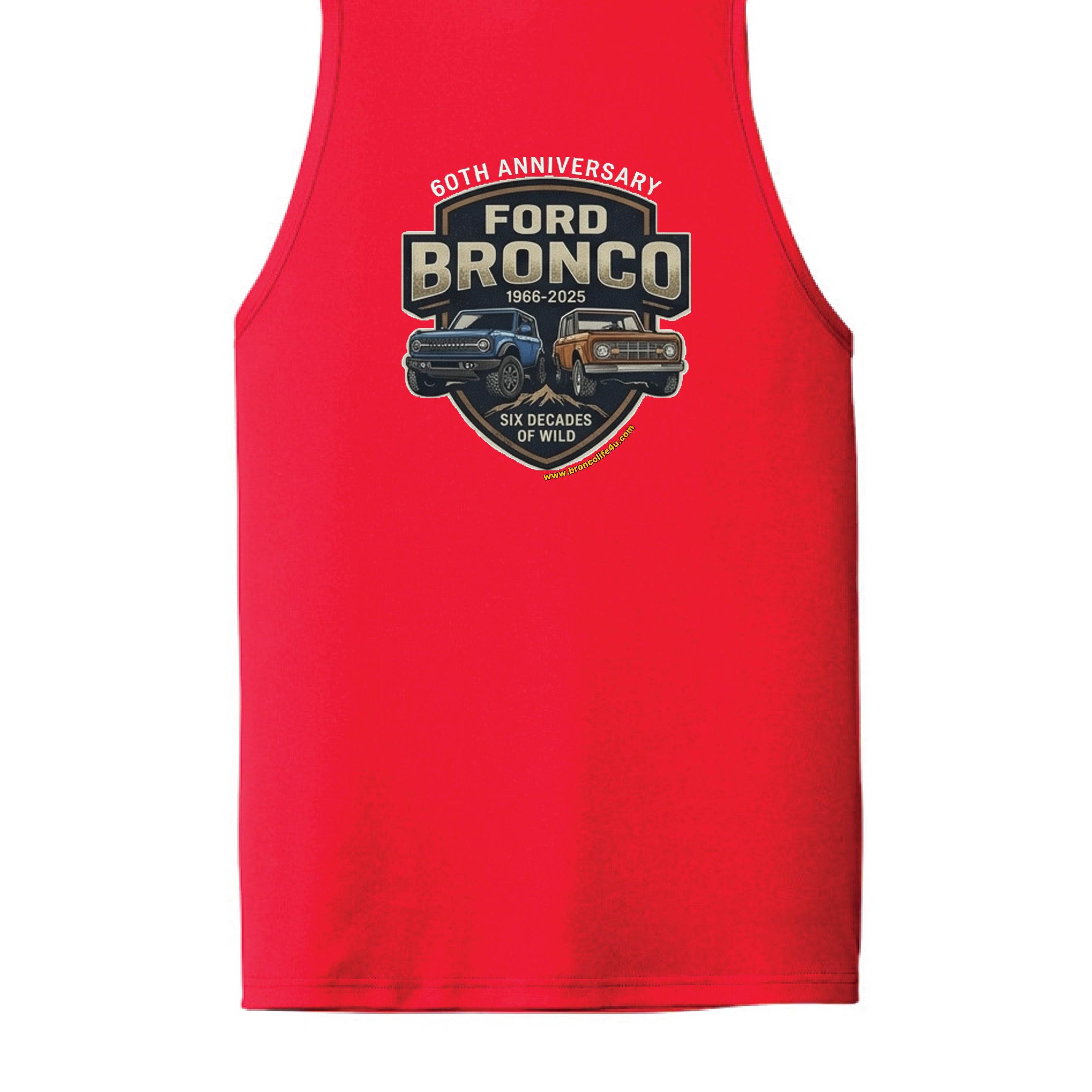 Bronco 60th Anniversary Tank | Double-Sided Heritage Edition (1966–2026 Wild Series) T-Shirt