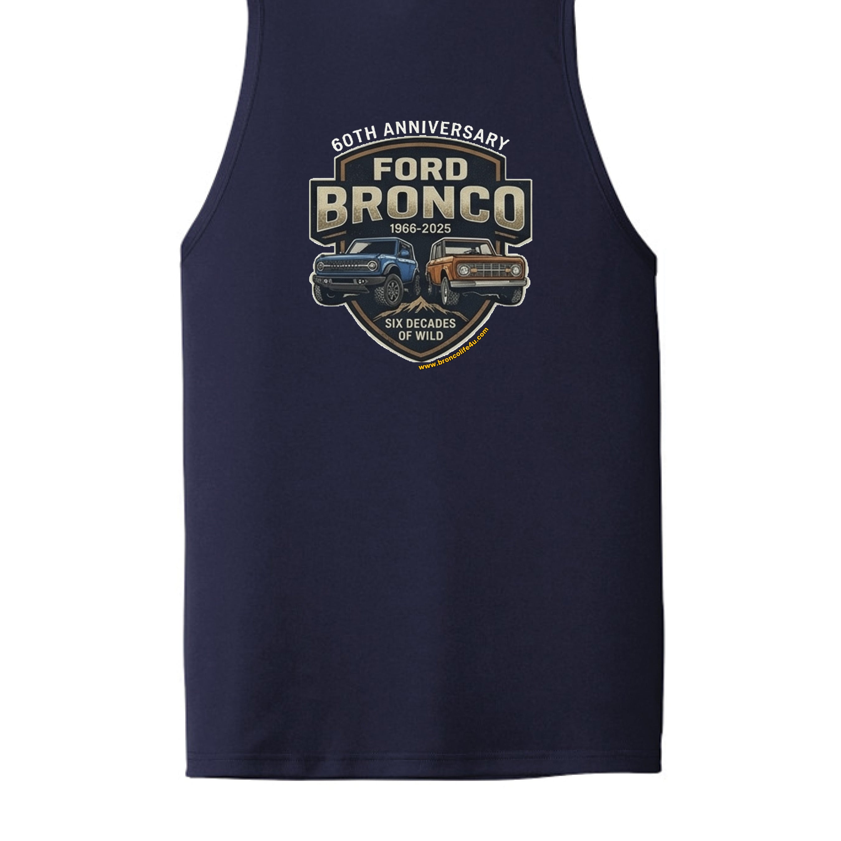 Bronco 60th Anniversary Tank | Double-Sided Heritage Edition (1966–2026 Wild Series) T-Shirt