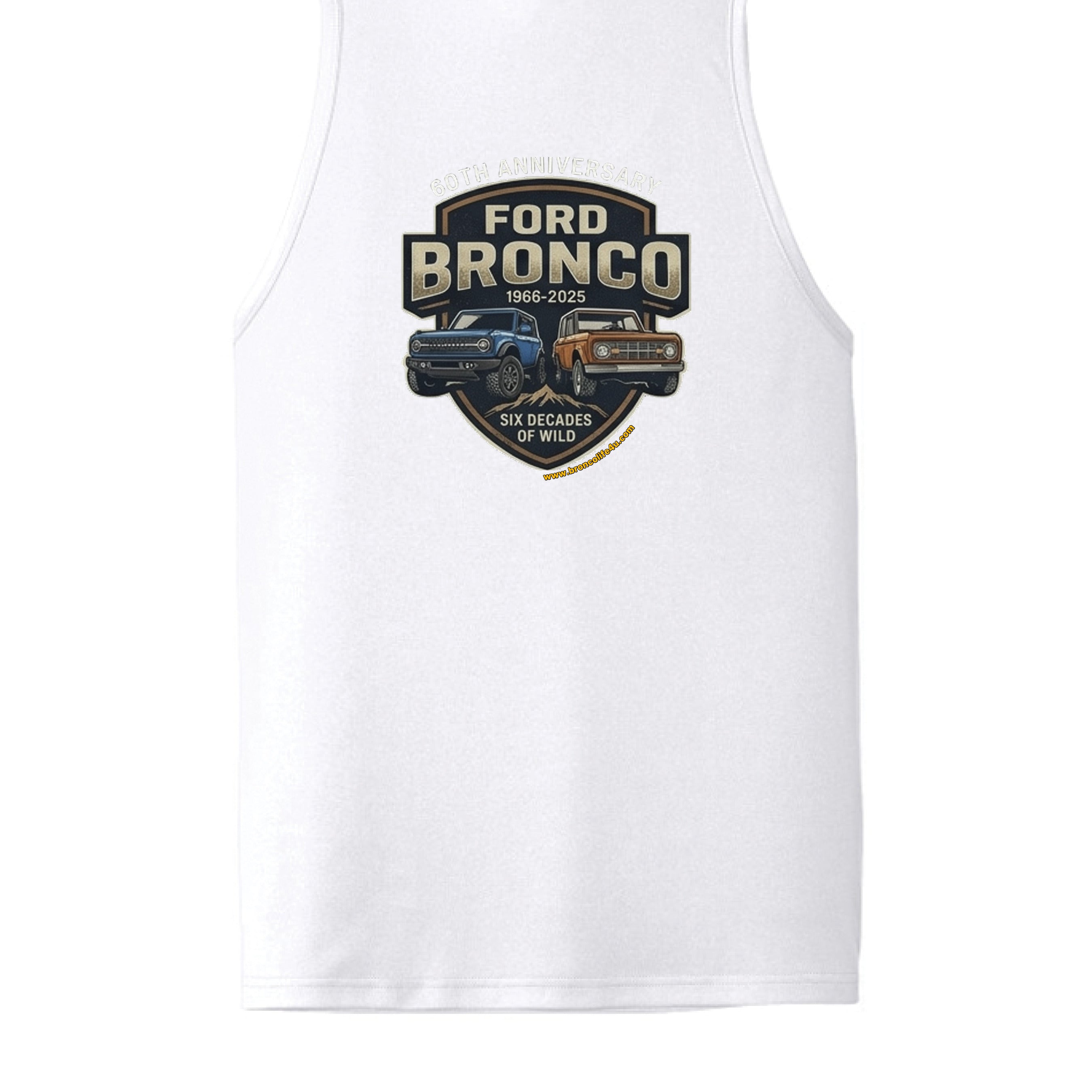 Bronco 60th Anniversary Tank | Double-Sided Heritage Edition (1966–2026 Wild Series) T-Shirt