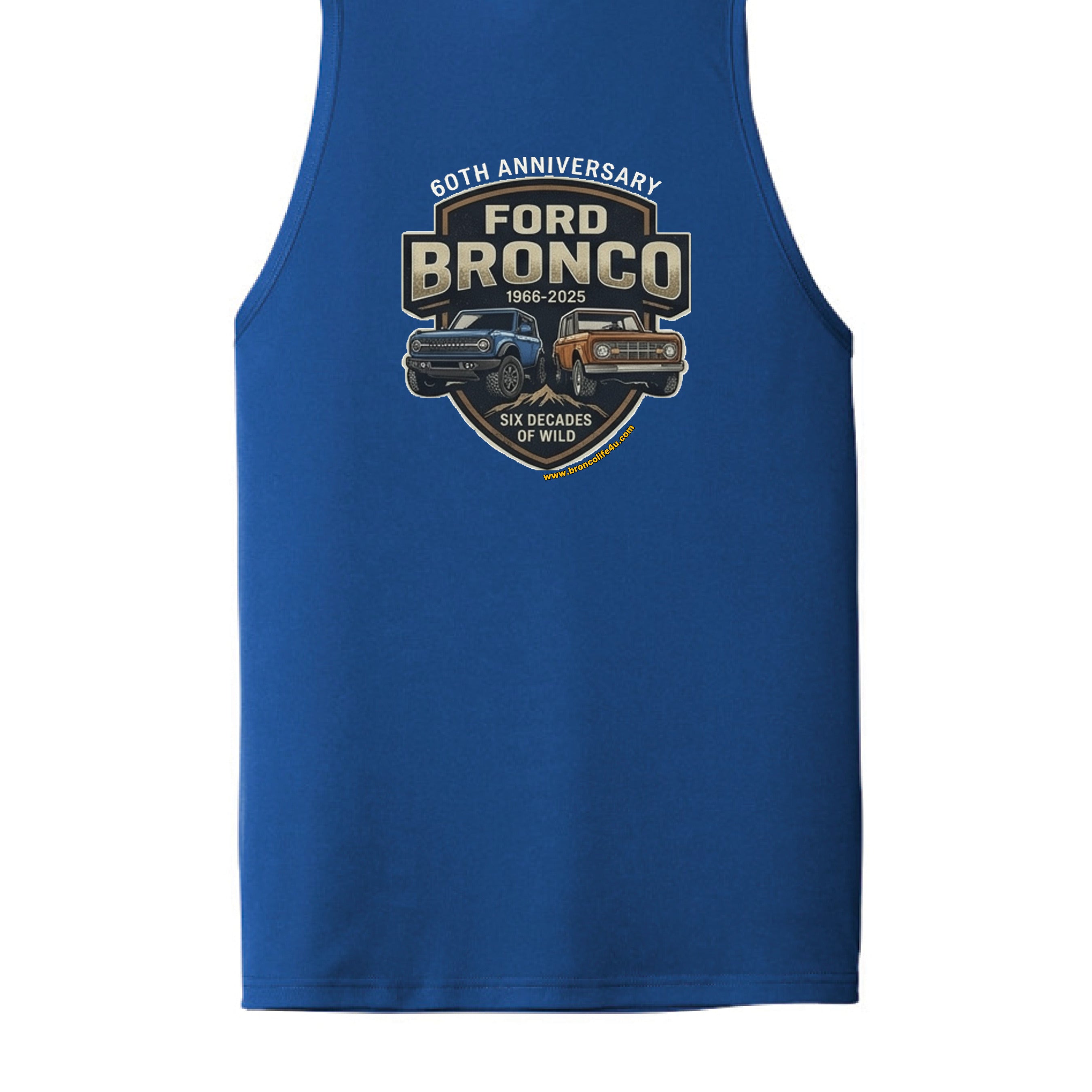 Bronco 60th Anniversary Tank | Double-Sided Heritage Edition (1966–2026 Wild Series) T-Shirt