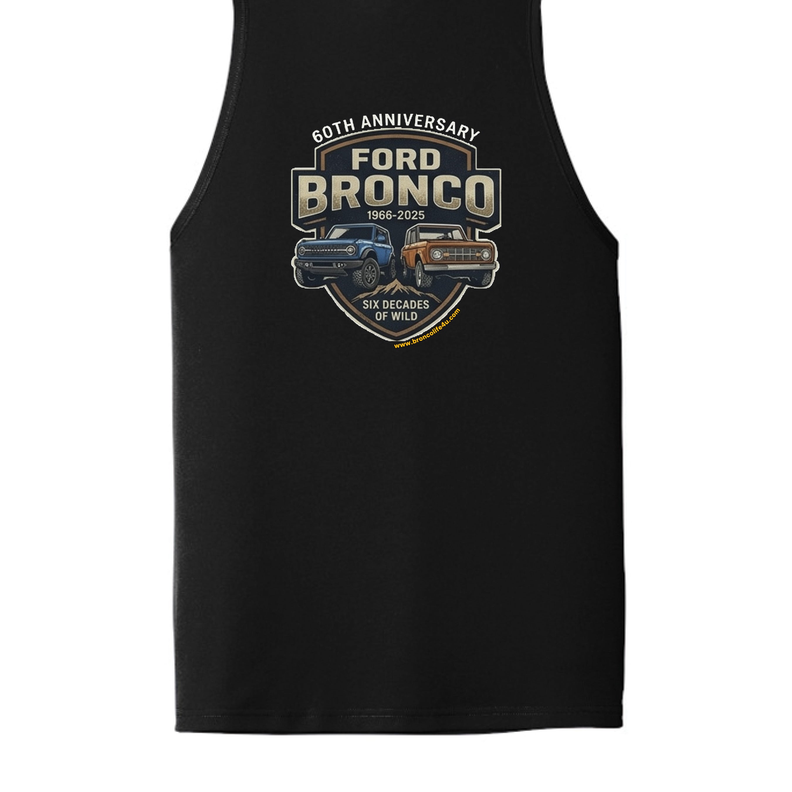 Bronco 60th Anniversary Tank | Double-Sided Heritage Edition (1966–2026 Wild Series) T-Shirt