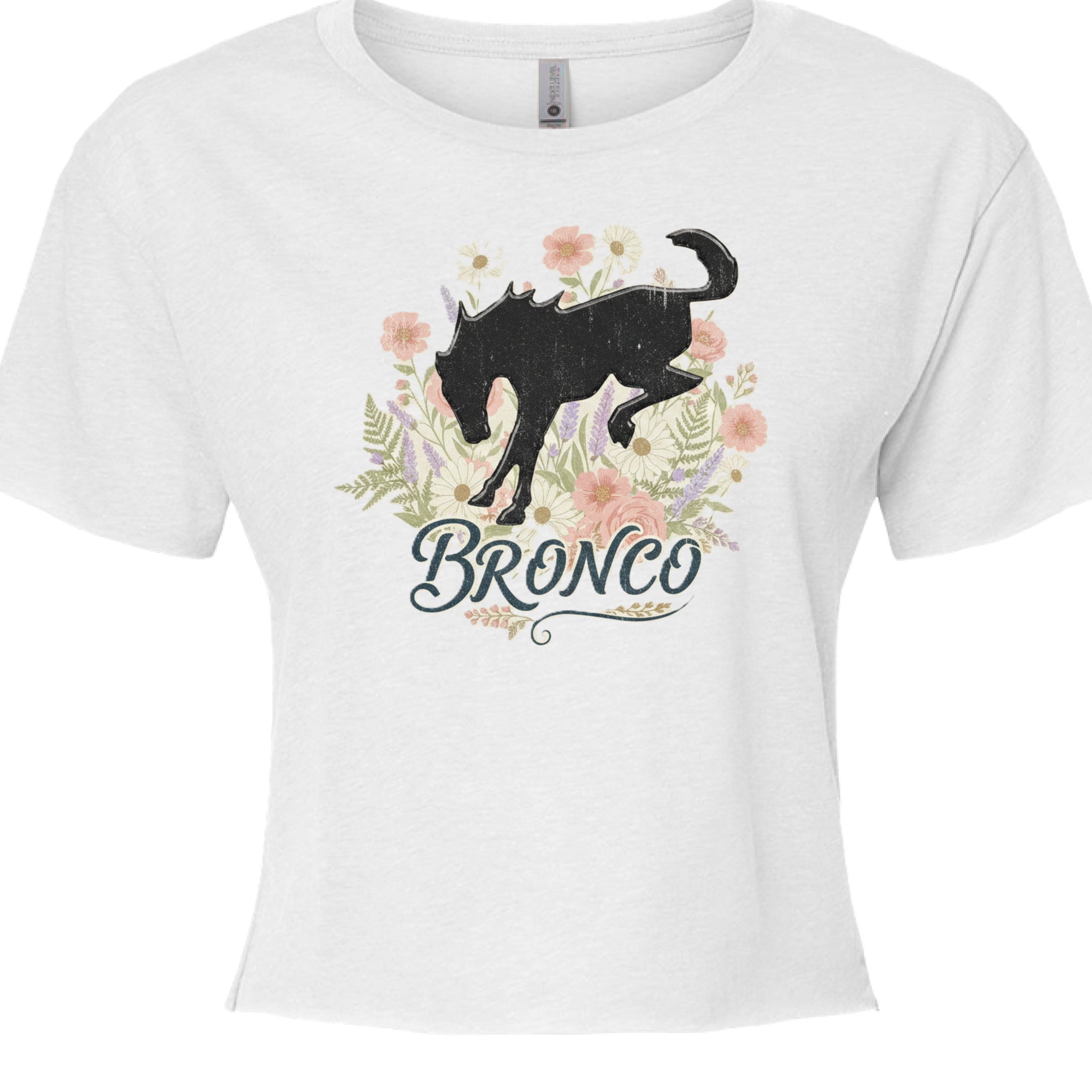 Women’s Wildflower Bronco Crop Tee | Bucking Heritage Edition (Free Spirit Series) T-Shirt