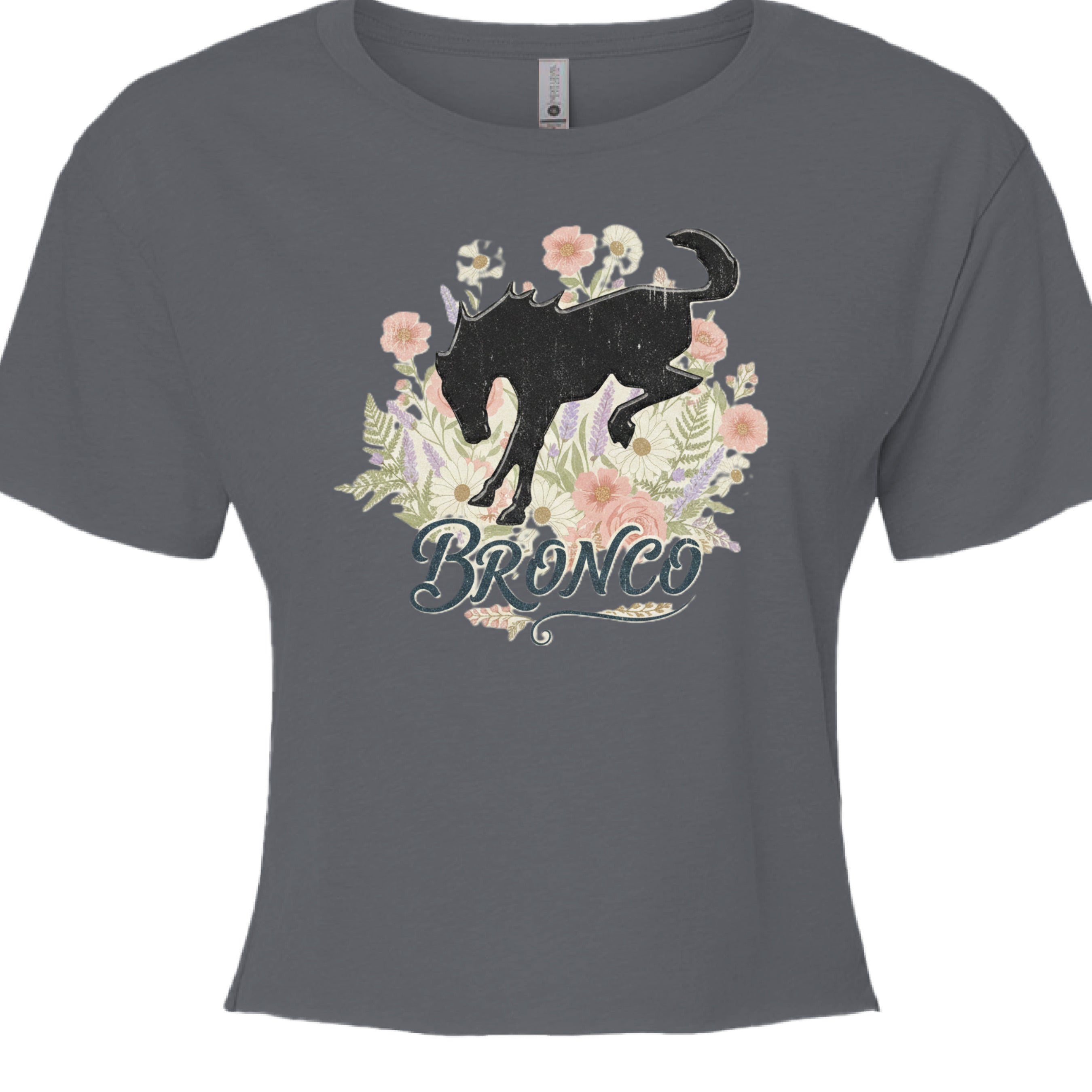 Women’s Wildflower Bronco Crop Tee | Bucking Heritage Edition (Free Spirit Series) T-Shirt