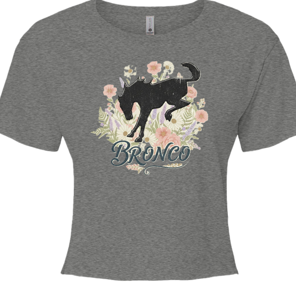 Women’s Wildflower Bronco Crop Tee | Bucking Heritage Edition (Free Spirit Series) T-Shirt