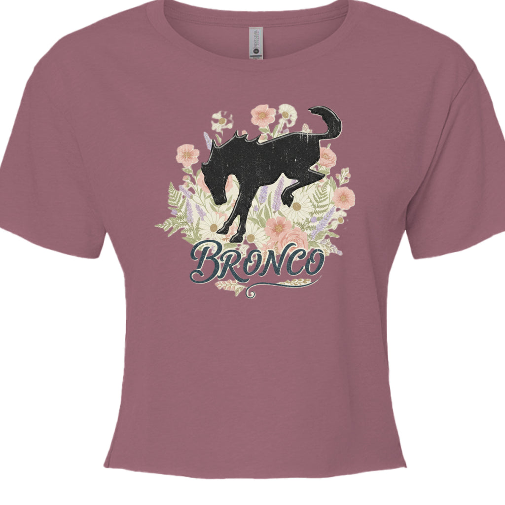 Women’s Wildflower Bronco Crop Tee | Bucking Heritage Edition (Free Spirit Series) T-Shirt