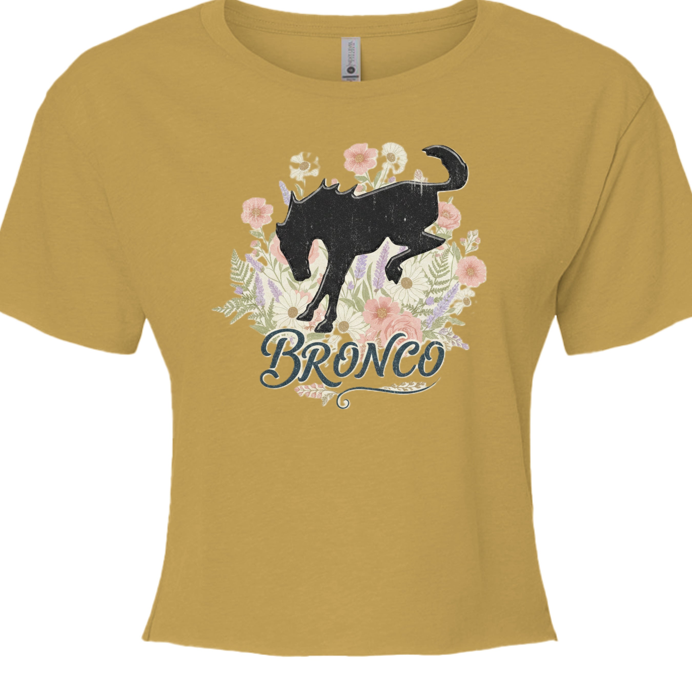 Women’s Wildflower Bronco Crop Tee | Bucking Heritage Edition (Free Spirit Series) T-Shirt