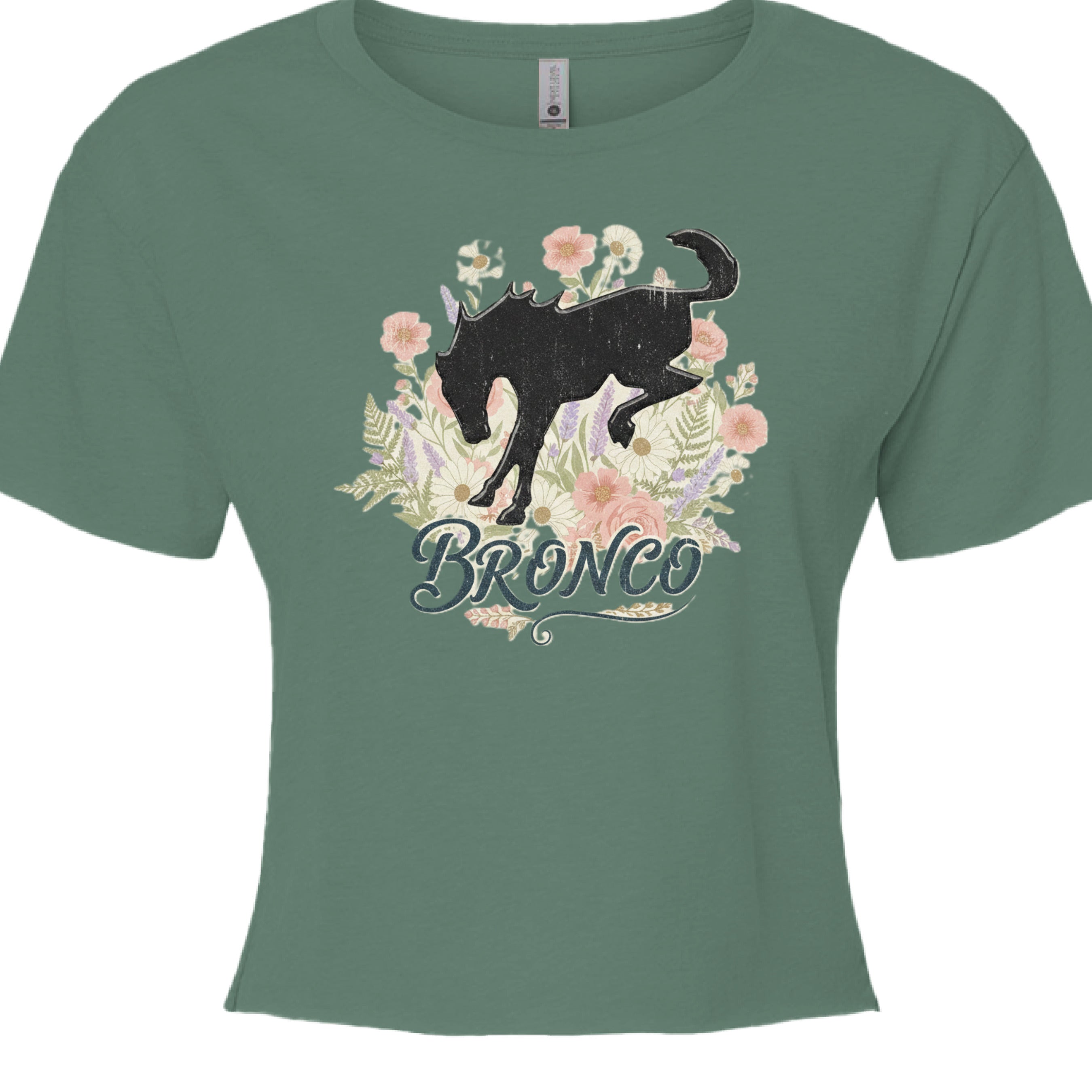 Women’s Wildflower Bronco Crop Tee | Bucking Heritage Edition (Free Spirit Series) T-Shirt