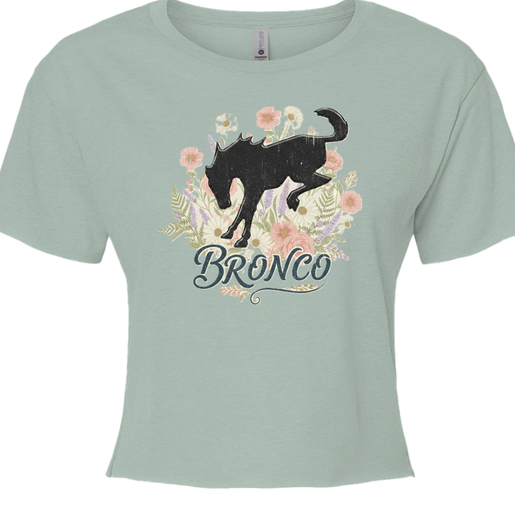 Women’s Wildflower Bronco Crop Tee | Bucking Heritage Edition (Free Spirit Series) T-Shirt