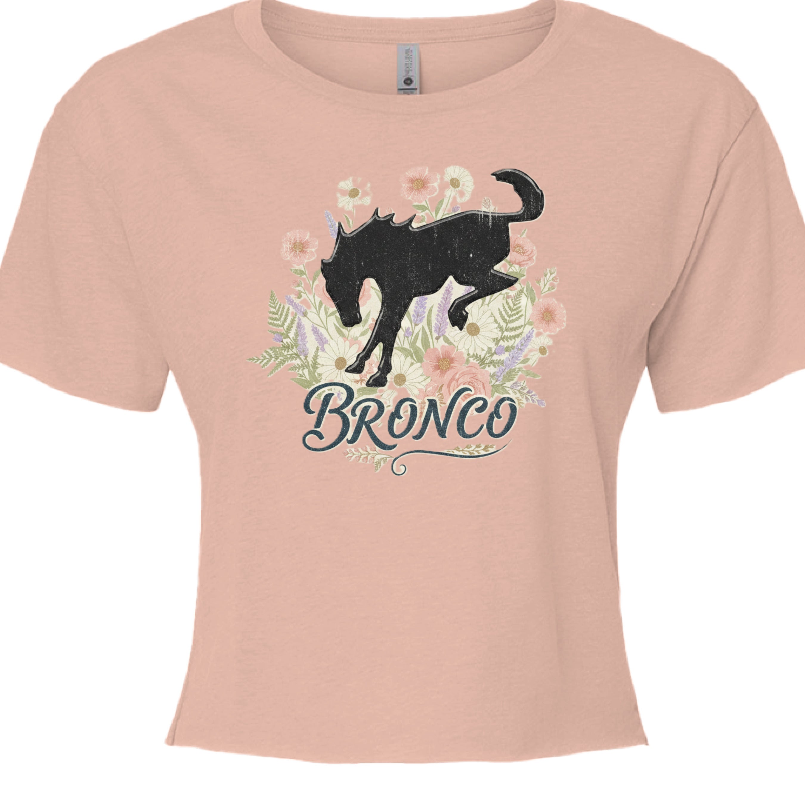 Women’s Wildflower Bronco Crop Tee | Bucking Heritage Edition (Free Spirit Series) T-Shirt