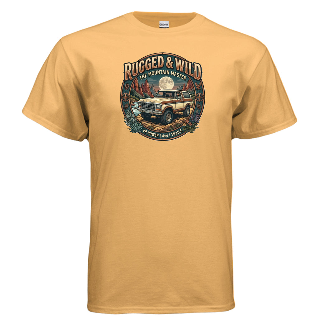 Rugged & Wild Bronco Tee – 2nd Gen Off-Road 4x4 Adventure Shirt TENNESSEE ORANGE T-Shirt