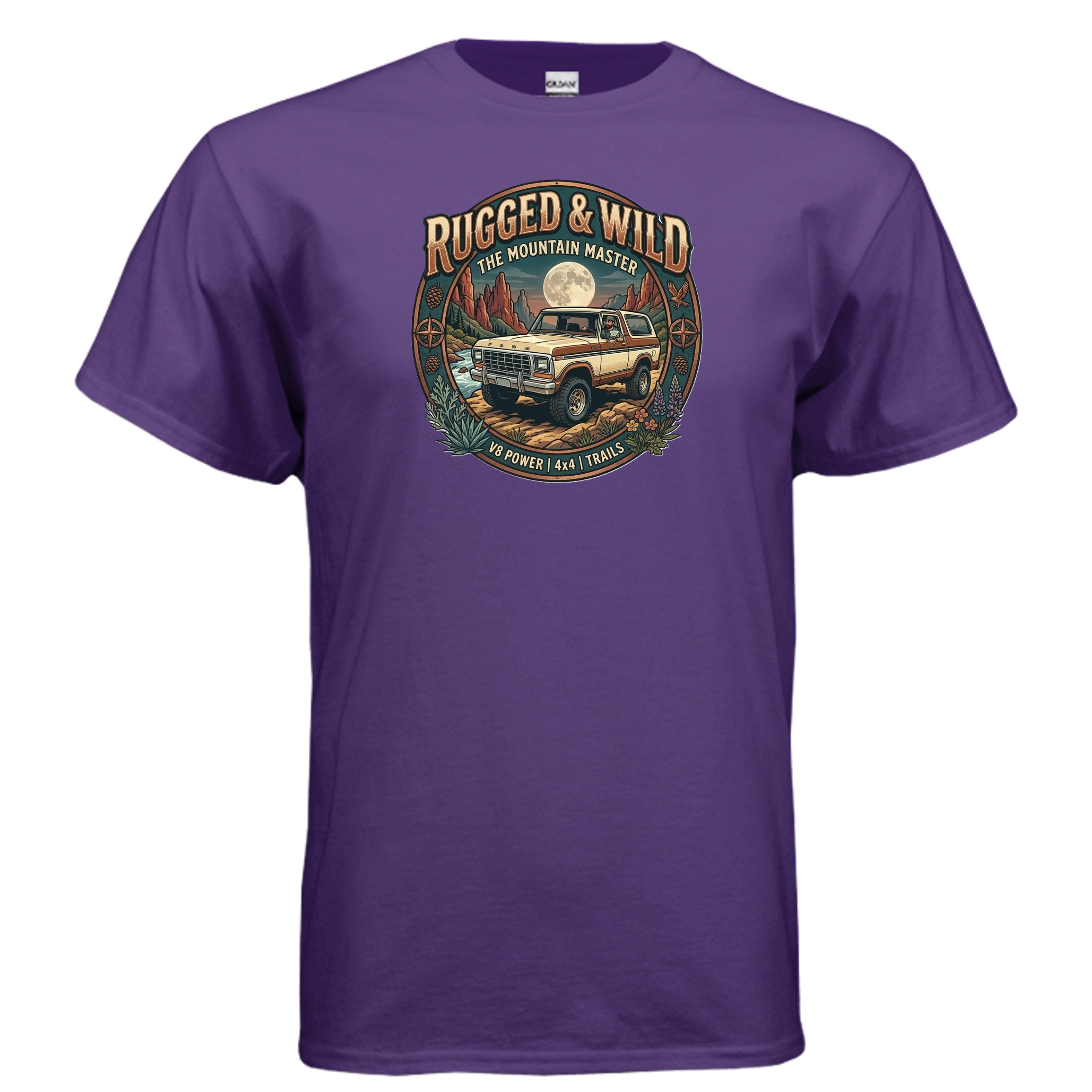 Rugged & Wild Bronco Tee – 2nd Gen Off-Road 4x4 Adventure Shirt PURPLE T-Shirt