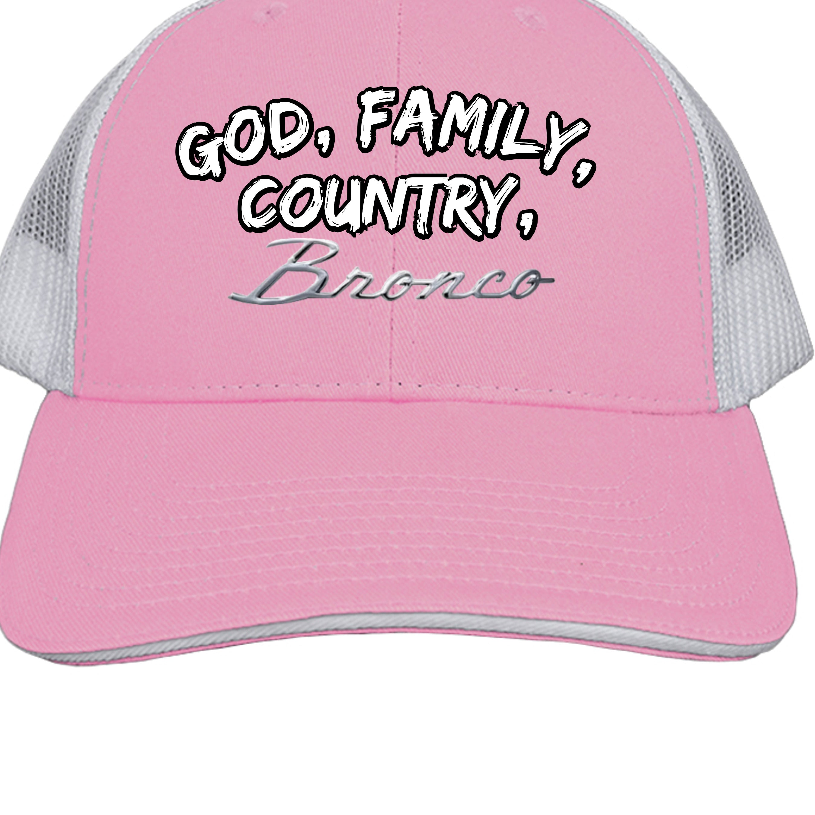 God. Family. Country. Bronco. Trucker Hat – Built Wild, Built With Values Hats