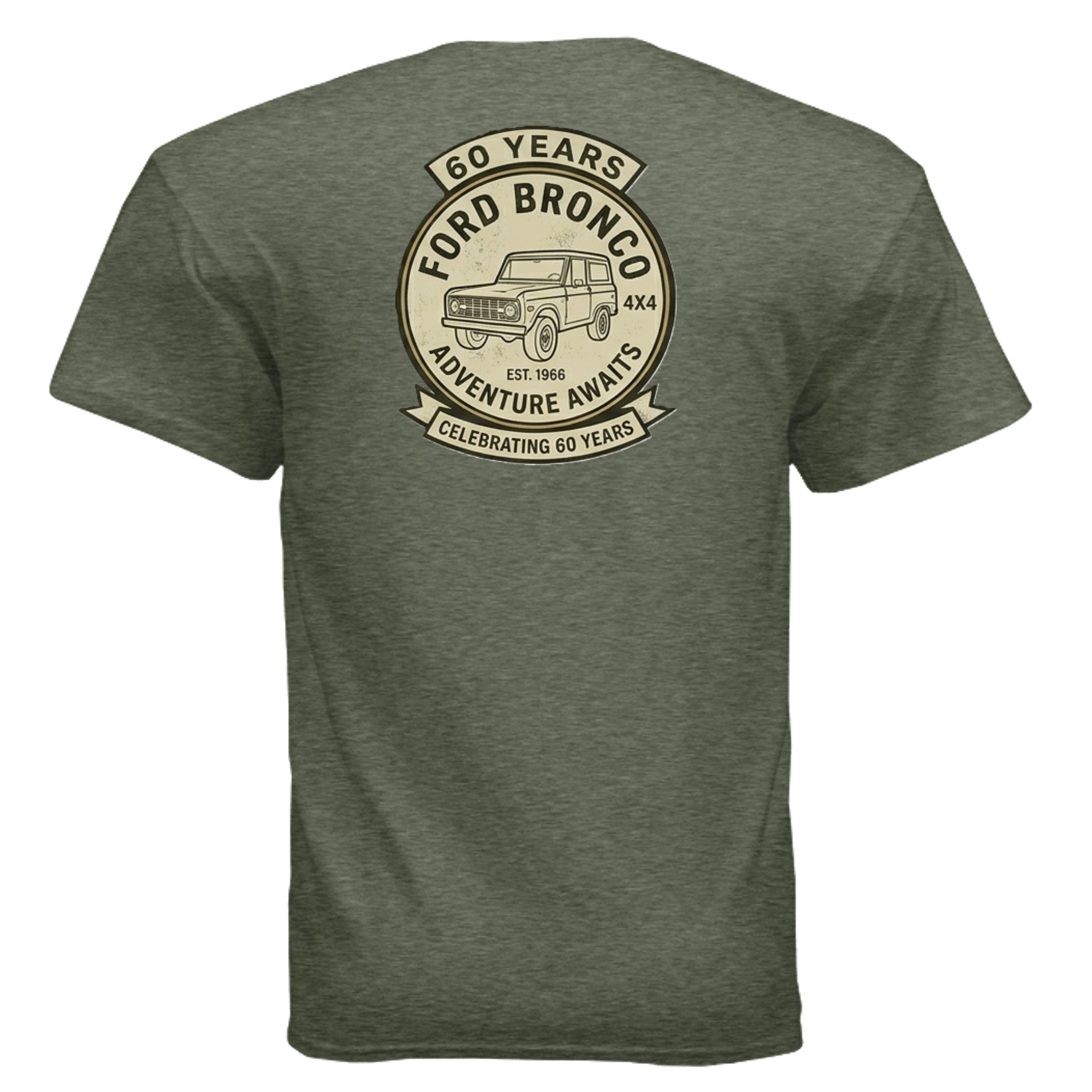 60 Years Anniversary Holiday Truck Tee | Vintage 1966 Off-Road Shirt | Bronco Heritage Graphic Tee T-Shirt