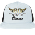 Ford Bronco 60 Years Trucker Hat | 1966–2026 Bronco Anniversary Cap | Vintage Off-Road Snapback White ONE SIZE Hats