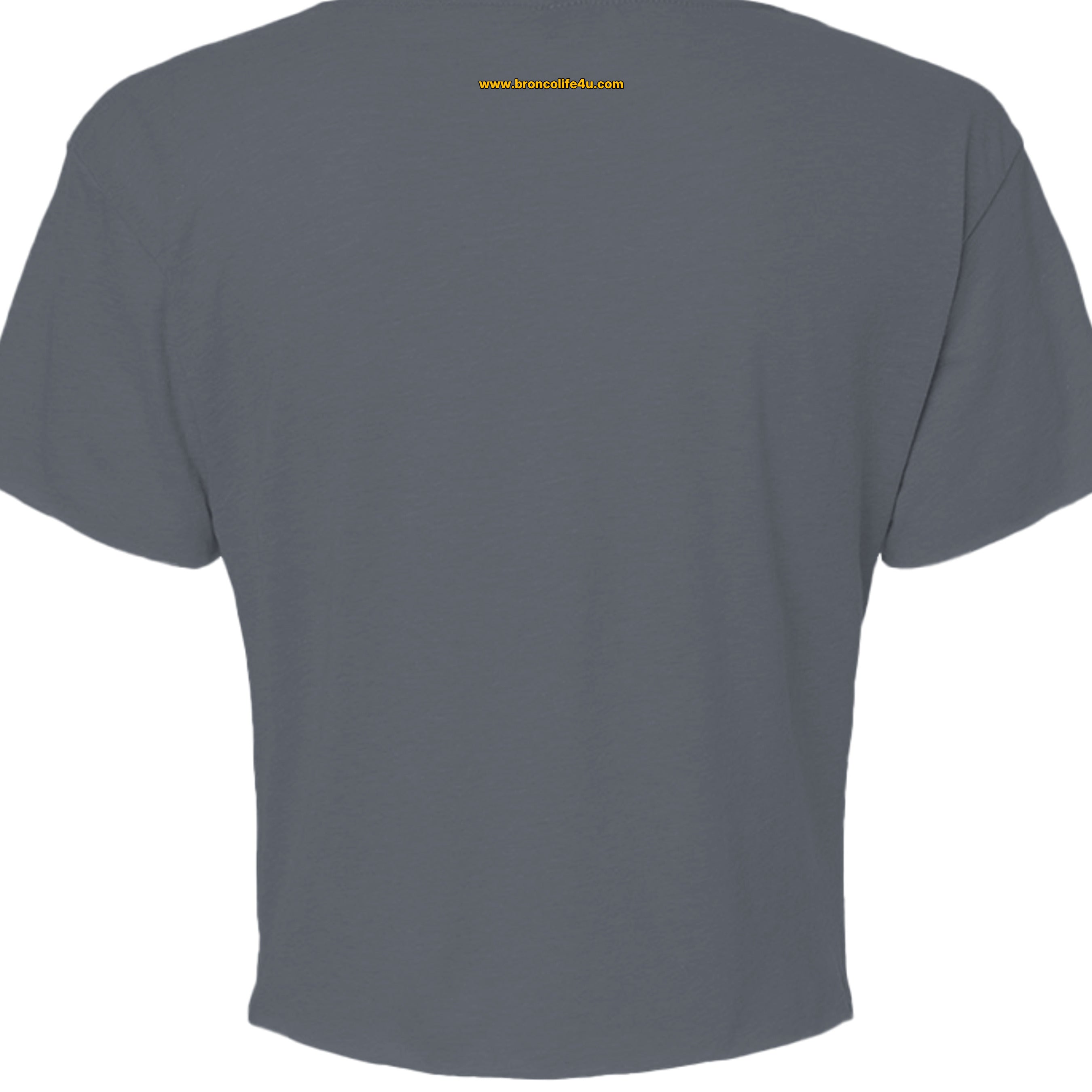 Blue Oval Bronco Women’s Crop Top | Est 1966 Bucking Horse Tee | Vintage Off-Road Style T-Shirt