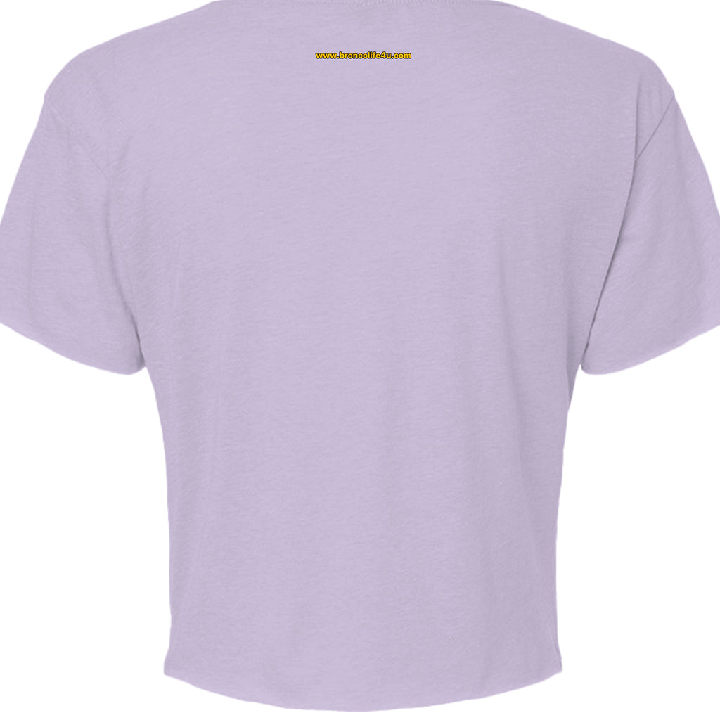 Blue Oval Bronco Women’s Crop Top | Est 1966 Bucking Horse Tee | Vintage Off-Road Style T-Shirt