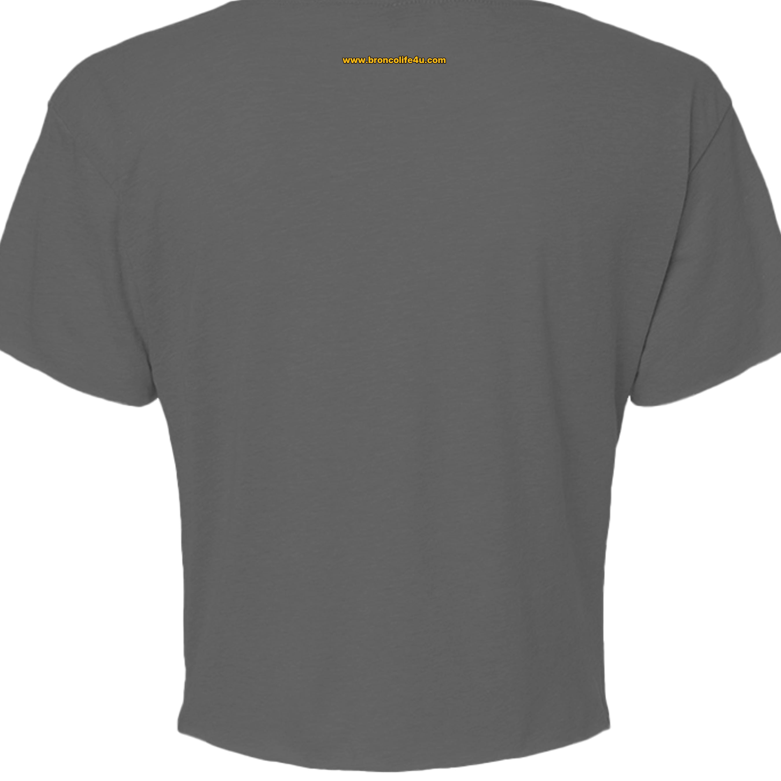 Blue Oval Bronco Women’s Crop Top | Est 1966 Bucking Horse Tee | Vintage Off-Road Style T-Shirt
