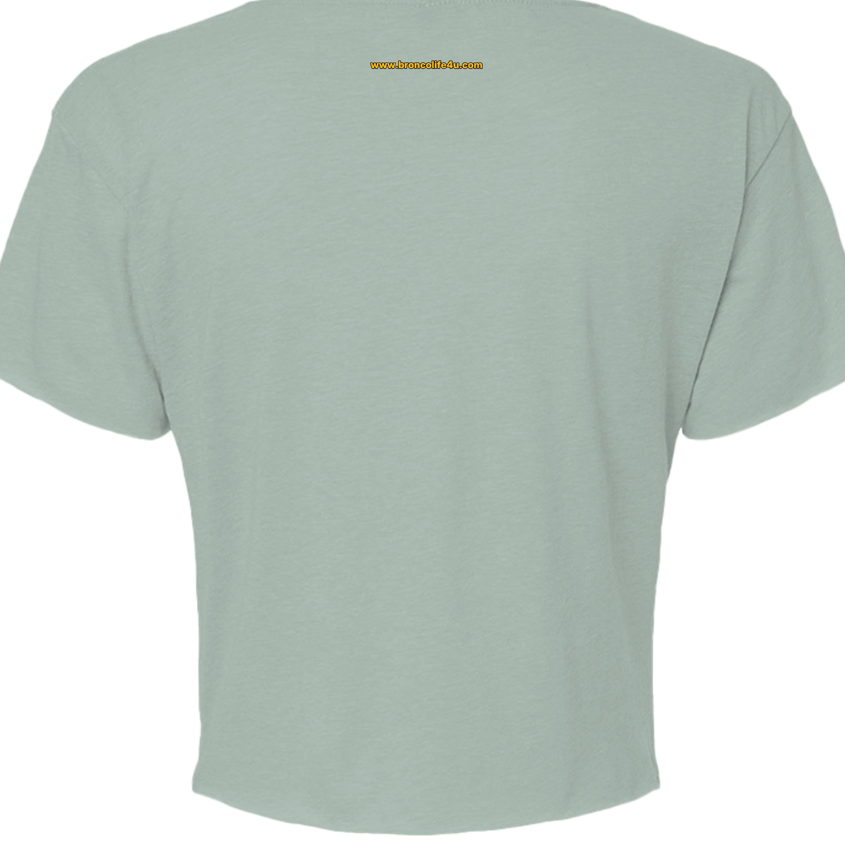 Blue Oval Bronco Women’s Crop Top | Est 1966 Bucking Horse Tee | Vintage Off-Road Style T-Shirt