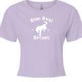 Blue Oval Bronco Women’s Crop Top | Est 1966 Bucking Horse Tee | Vintage Off-Road Style T-Shirt