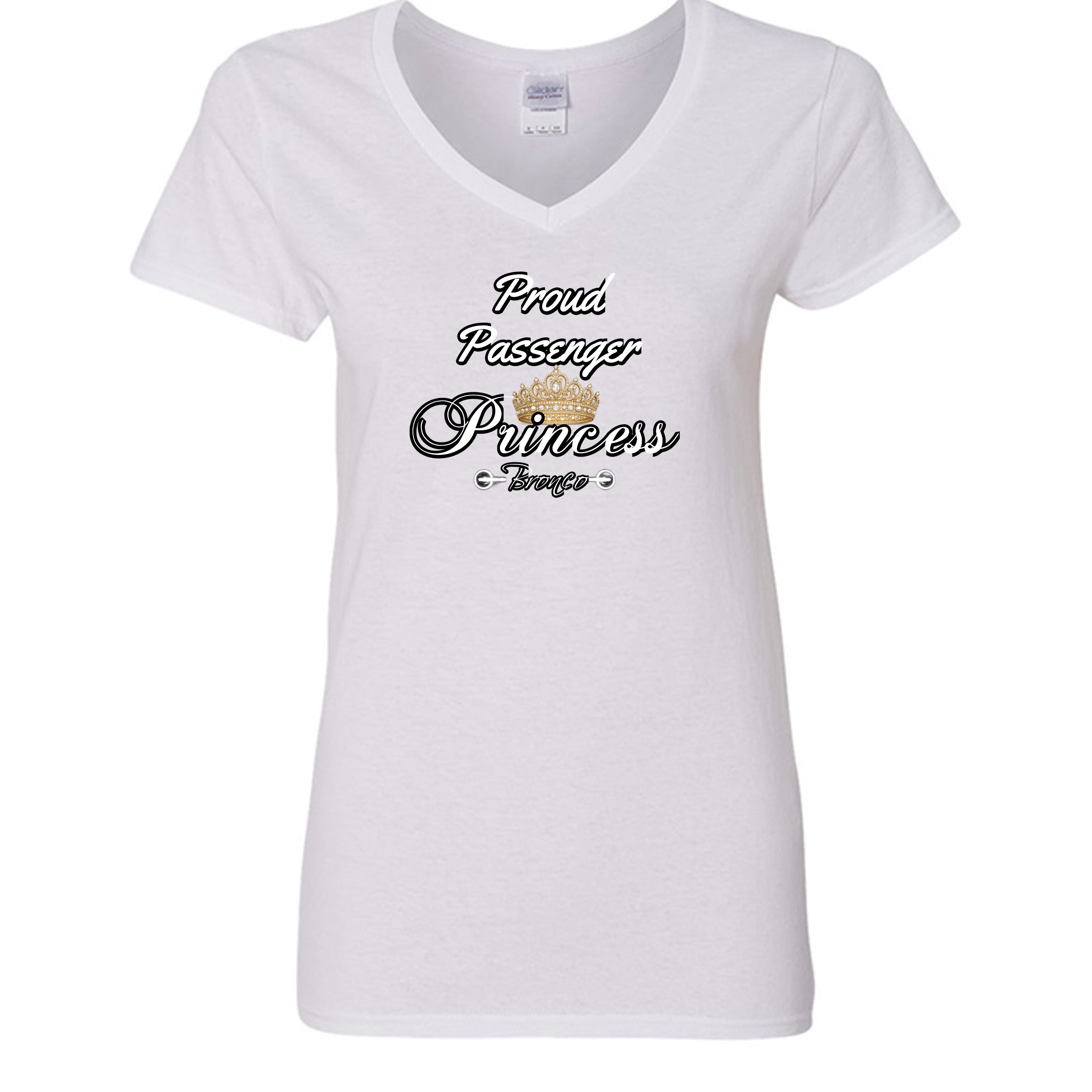 Proud Passenger Princess Bronco Tee — Headlights, Crowns & Co-Pilot Confidence T-Shirt