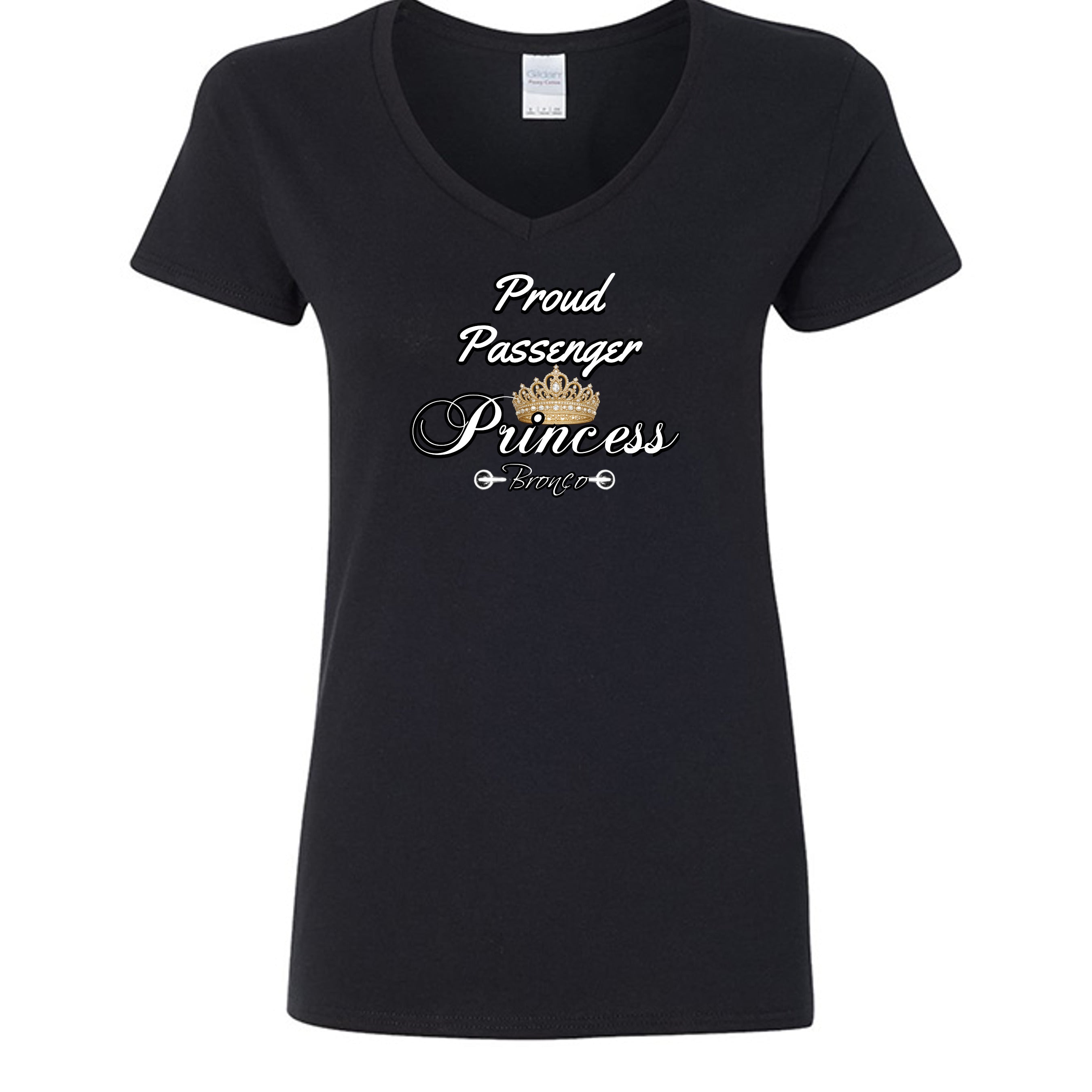 Proud Passenger Princess Bronco Tee — Headlights, Crowns & Co-Pilot Confidence T-Shirt