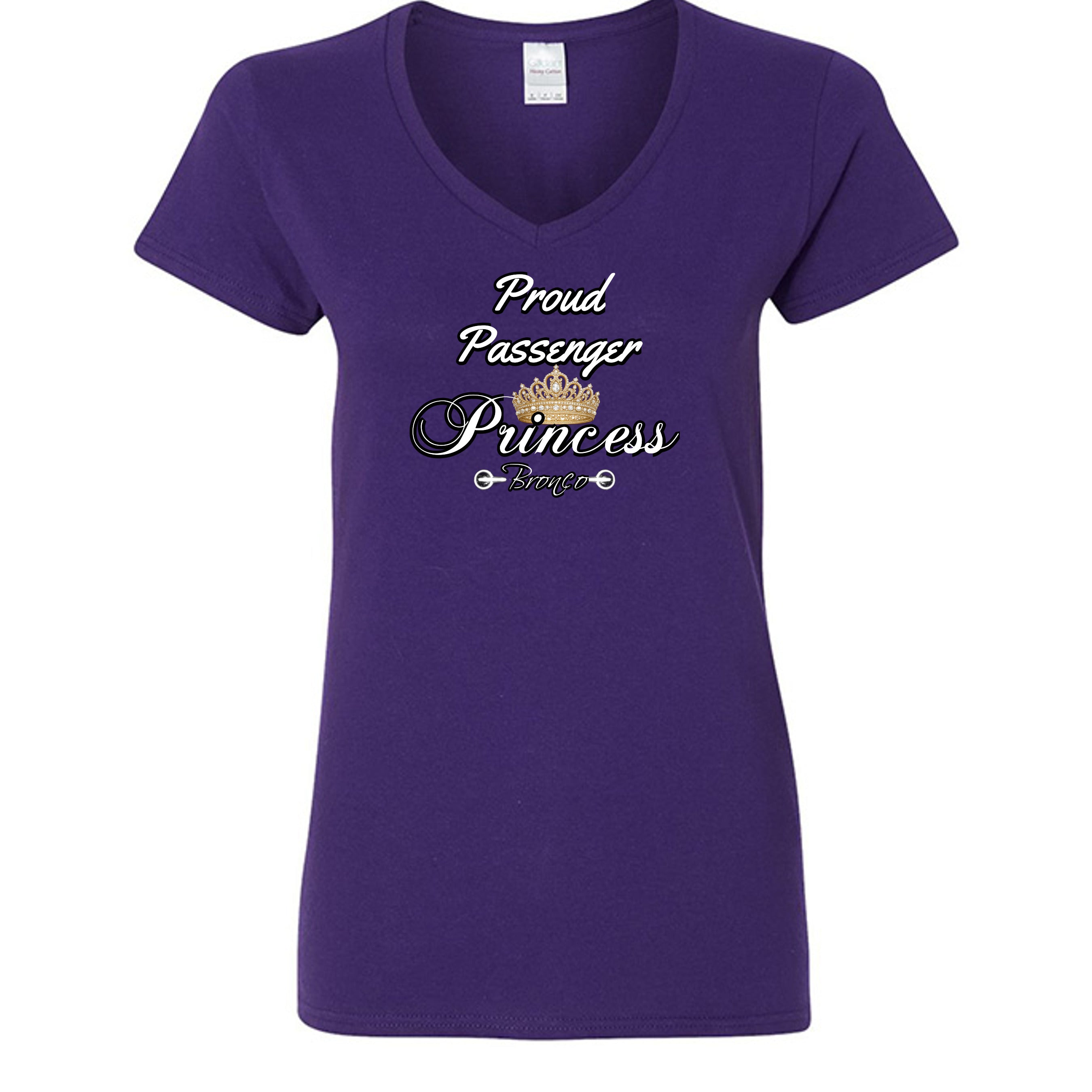 Proud Passenger Princess Bronco Tee — Headlights, Crowns & Co-Pilot Confidence T-Shirt