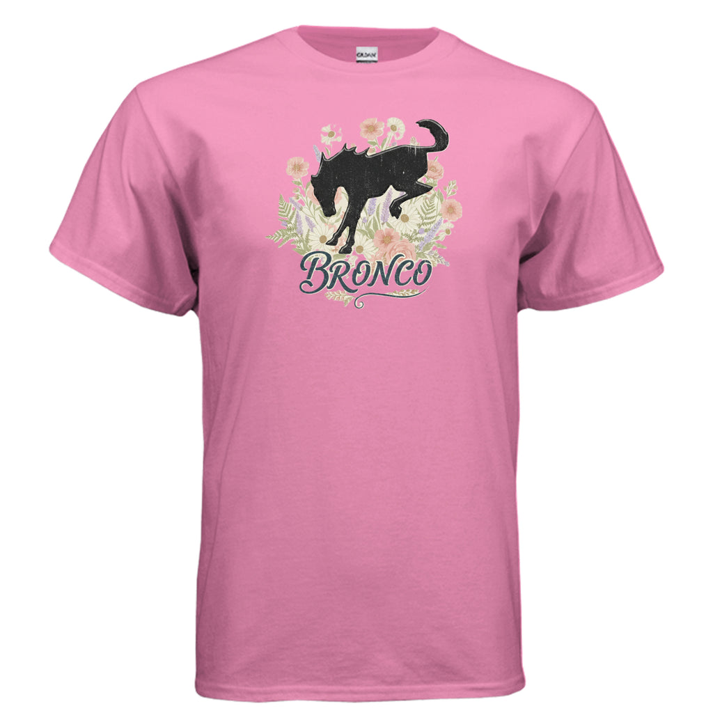 Bronco Floral T-Shirt – Bucking Horse Meets Wildflower | Rugged & Refined Graphic Tee T-Shirt