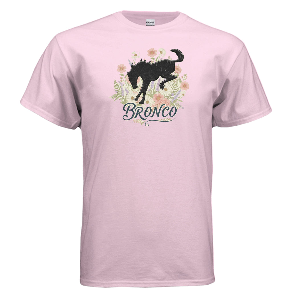 Bronco Floral T-Shirt – Bucking Horse Meets Wildflower | Rugged & Refined Graphic Tee T-Shirt