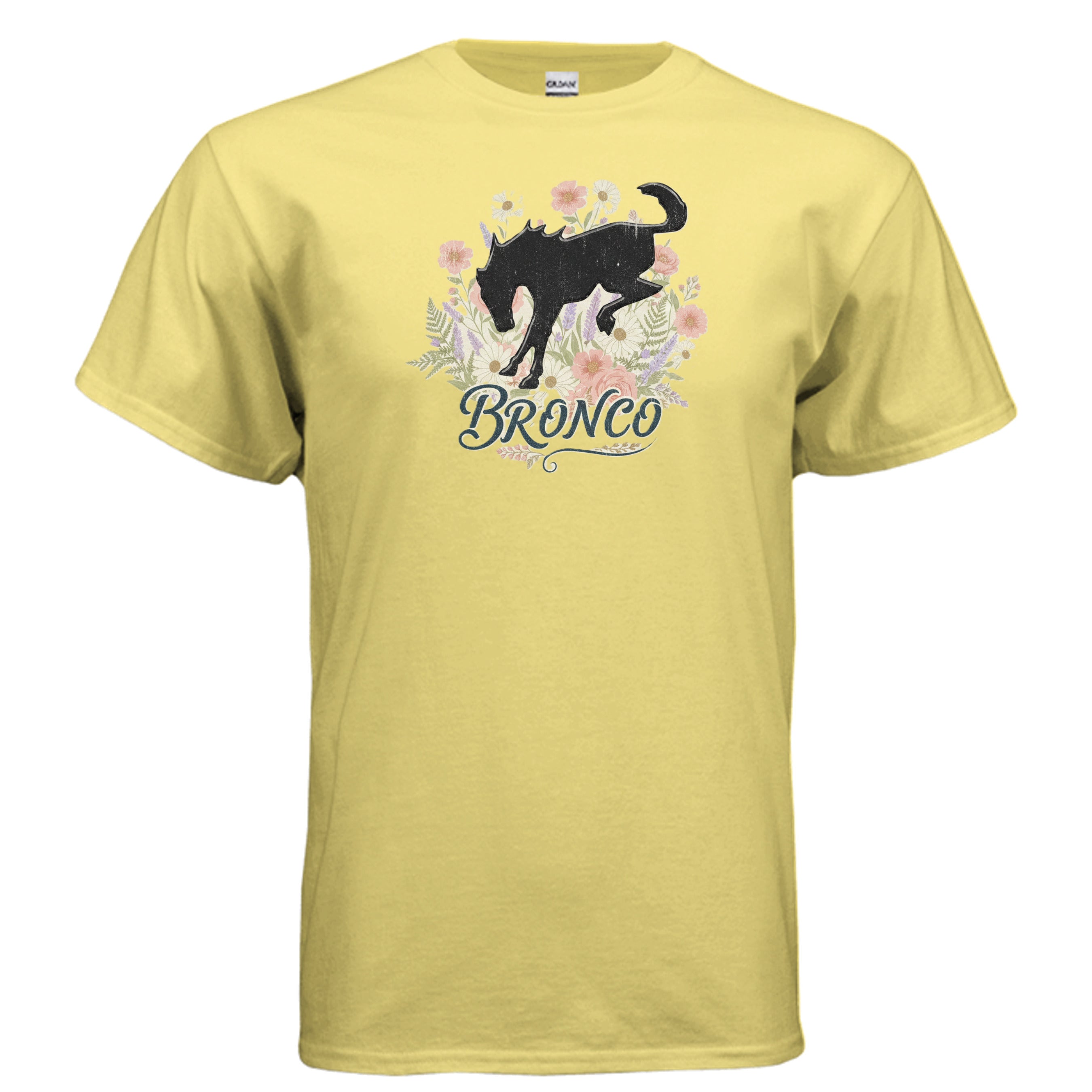Bronco Floral T-Shirt – Bucking Horse Meets Wildflower | Rugged & Refined Graphic Tee T-Shirt