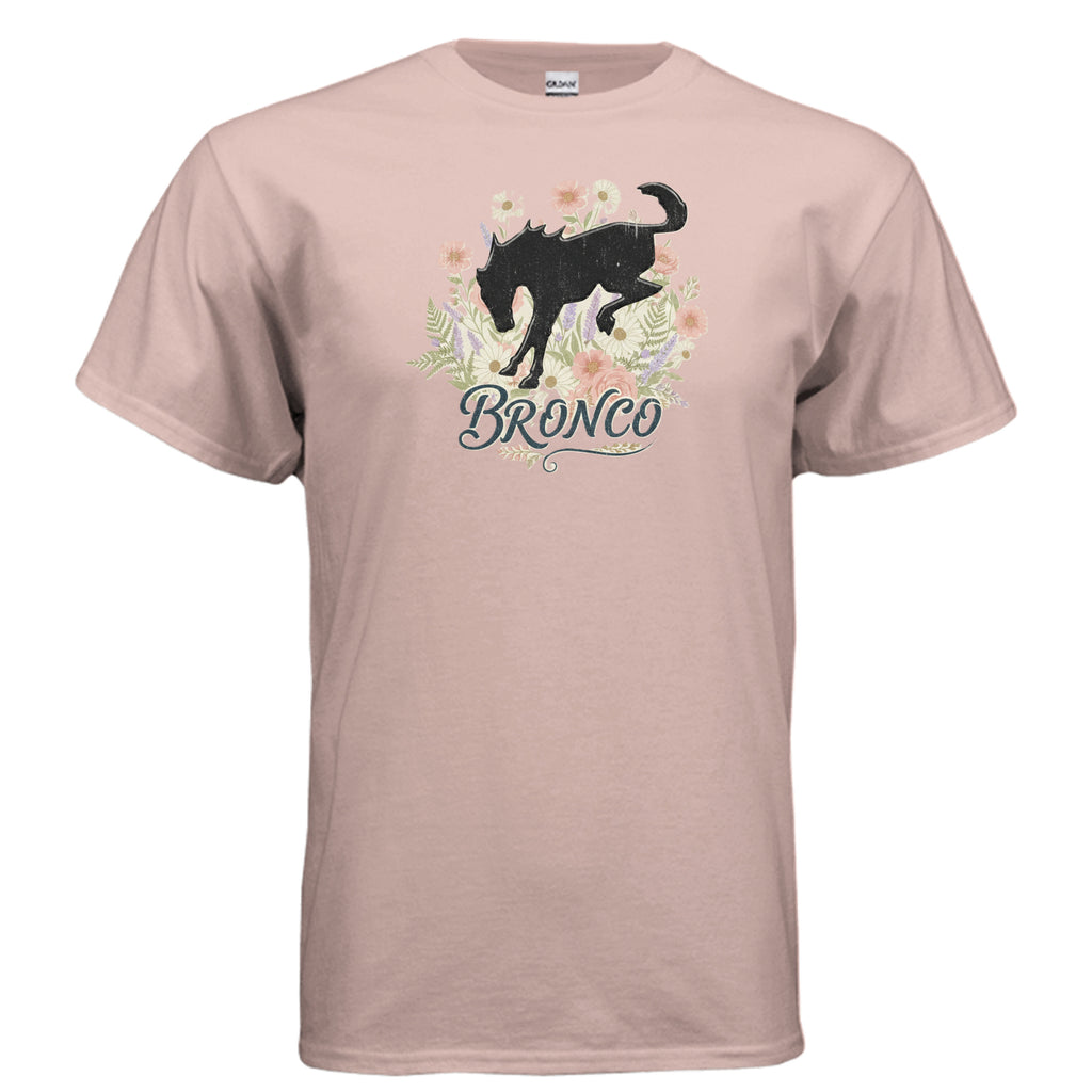 Bronco Floral T-Shirt – Bucking Horse Meets Wildflower | Rugged & Refined Graphic Tee T-Shirt