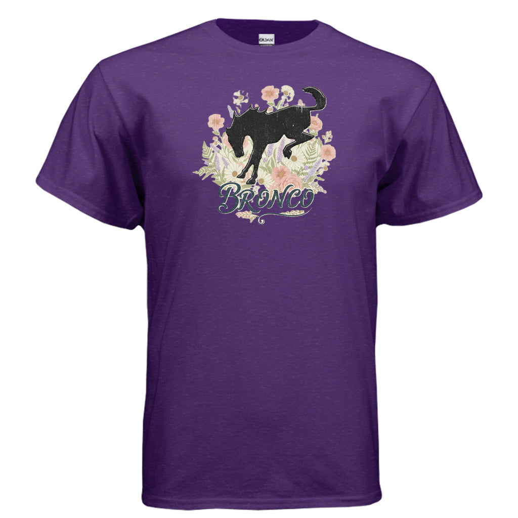 Bronco Floral T-Shirt – Bucking Horse Meets Wildflower | Rugged & Refined Graphic Tee T-Shirt