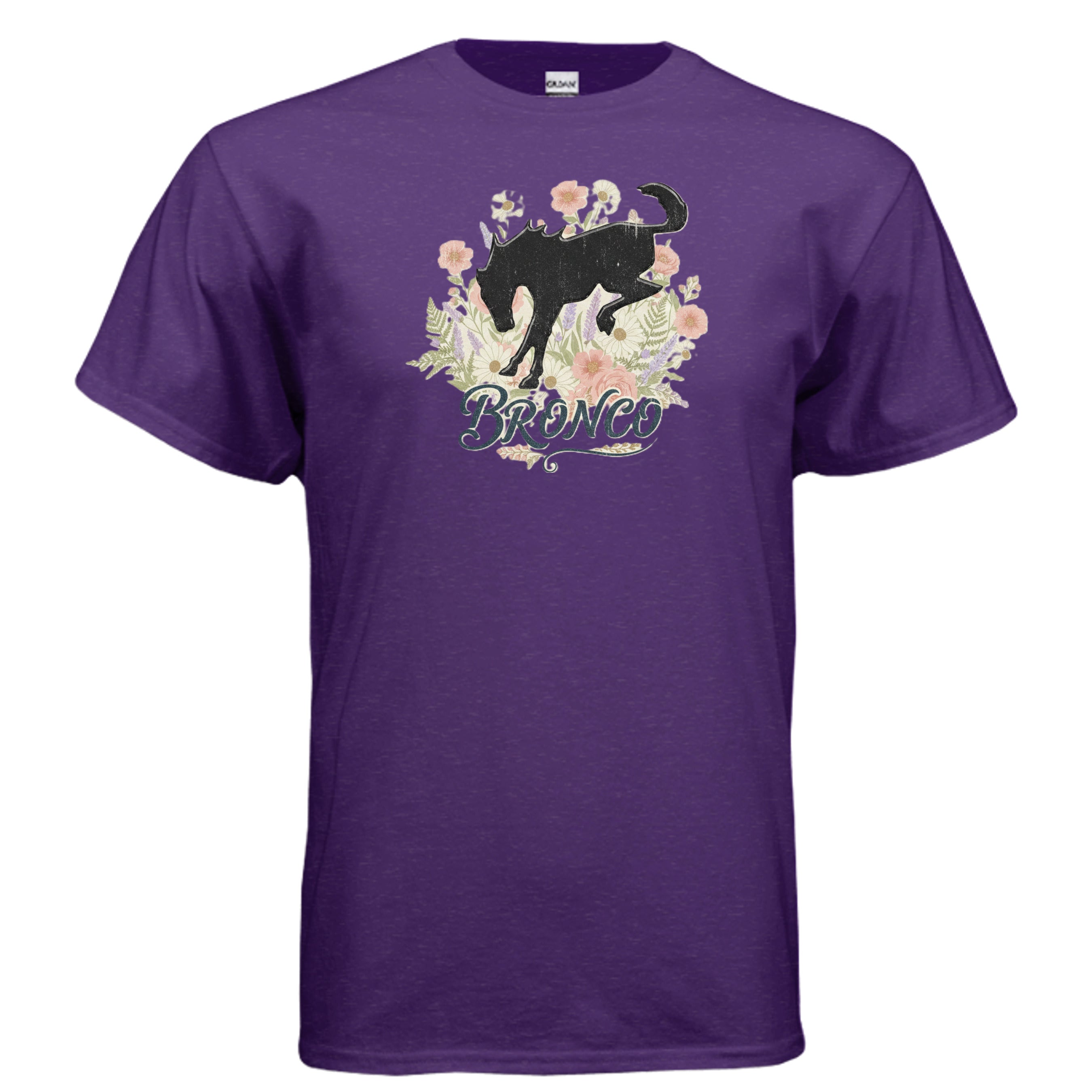 Bronco Floral T-Shirt – Bucking Horse Meets Wildflower | Rugged & Refined Graphic Tee T-Shirt