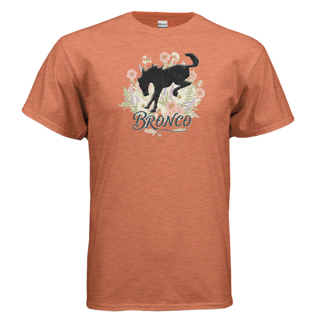 Bronco Floral T-Shirt – Bucking Horse Meets Wildflower | Rugged & Refined Graphic Tee T-Shirt