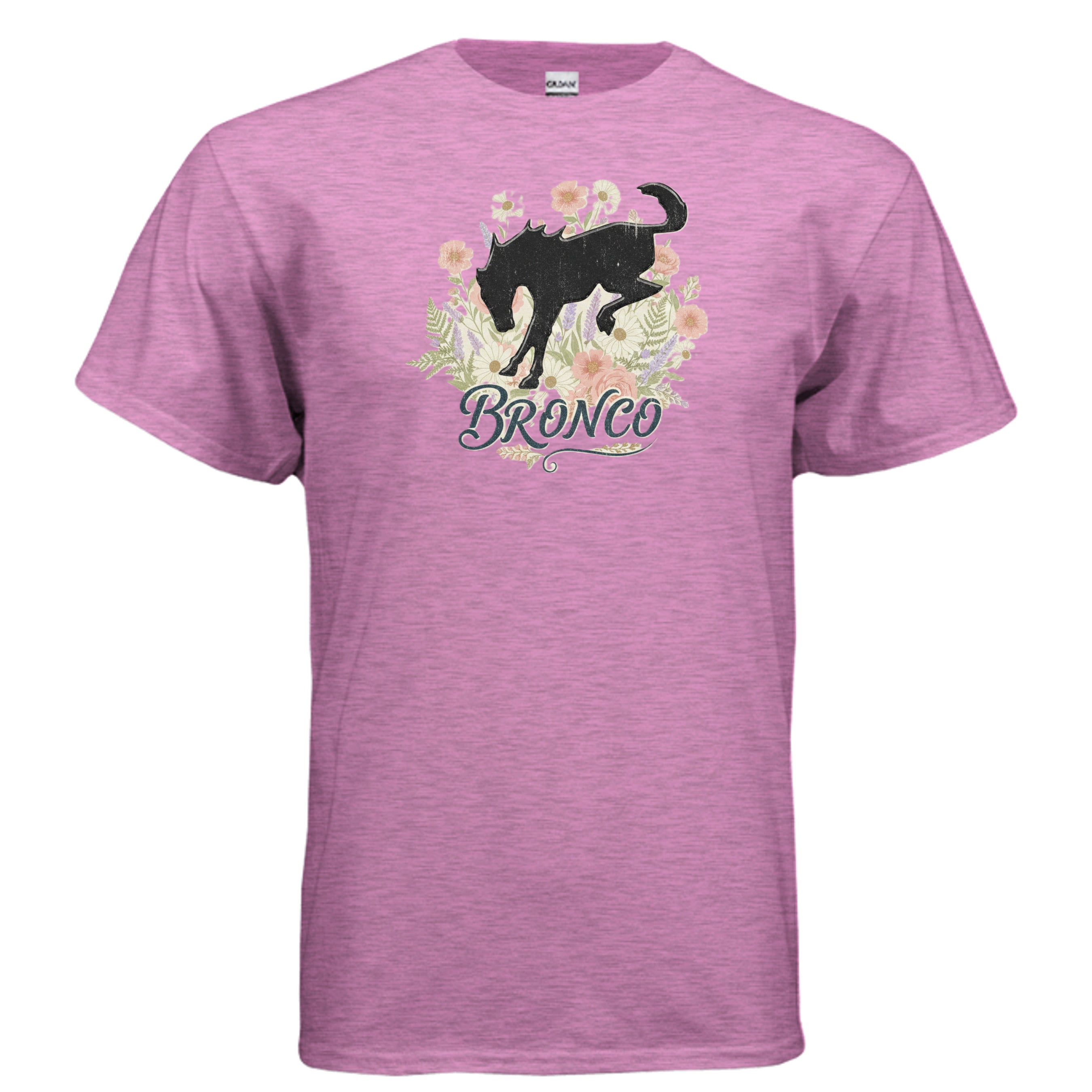Bronco Floral T-Shirt – Bucking Horse Meets Wildflower | Rugged & Refined Graphic Tee T-Shirt