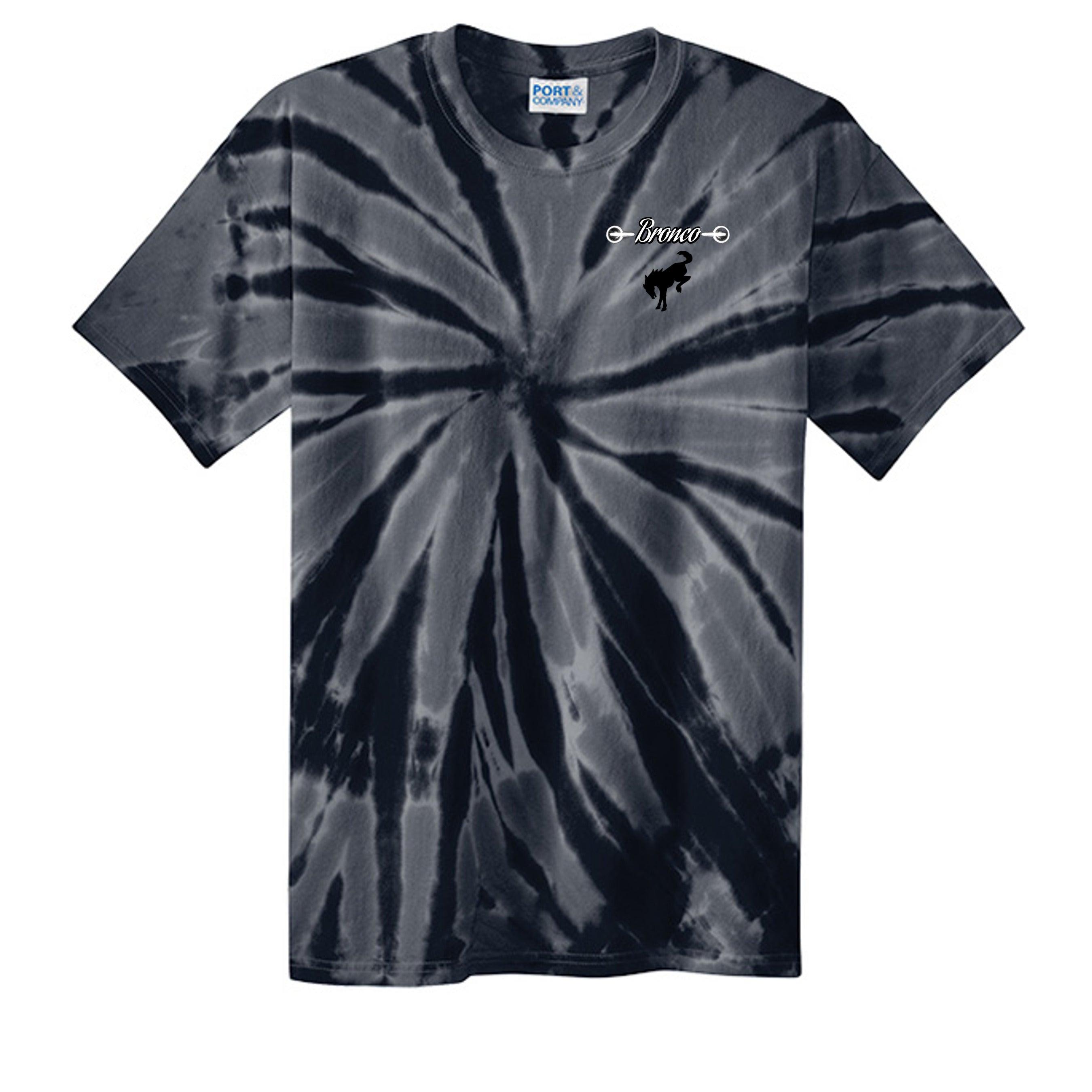Sasquatch Off-Road Co-Pilot tie-dye Tee — The Legendary Bronco Adventure Edition Black T-Shirt