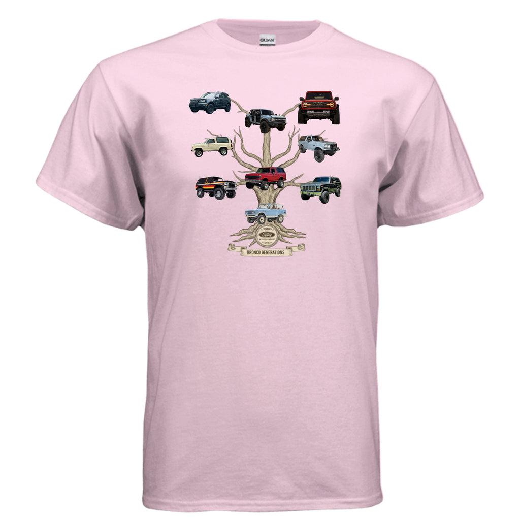 Bronco Family Tree Tee — Six Generations of Grit, Gas & Glory (V2) T-Shirt
