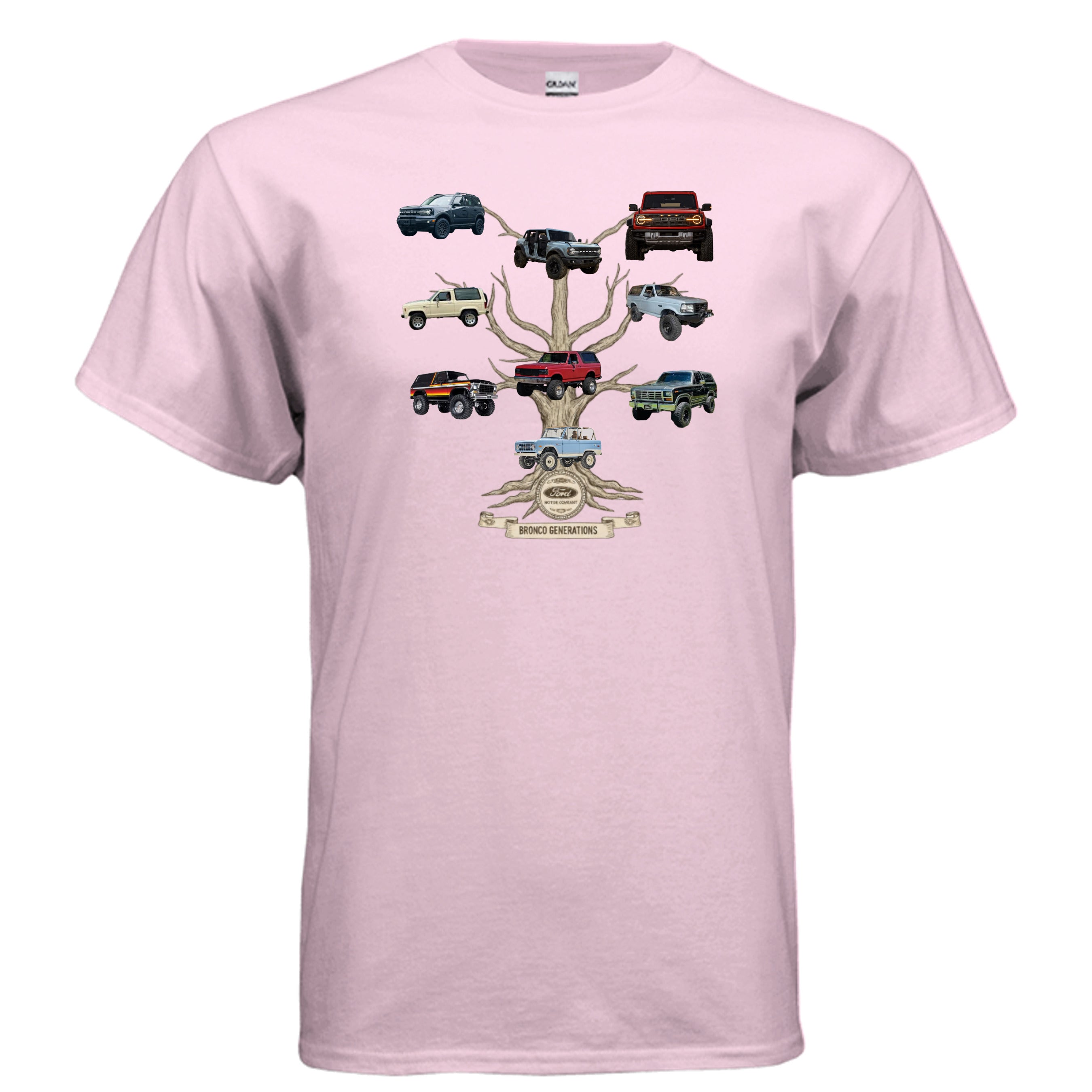 Bronco Family Tree Tee — Six Generations of Grit, Gas & Glory (V2) T-Shirt