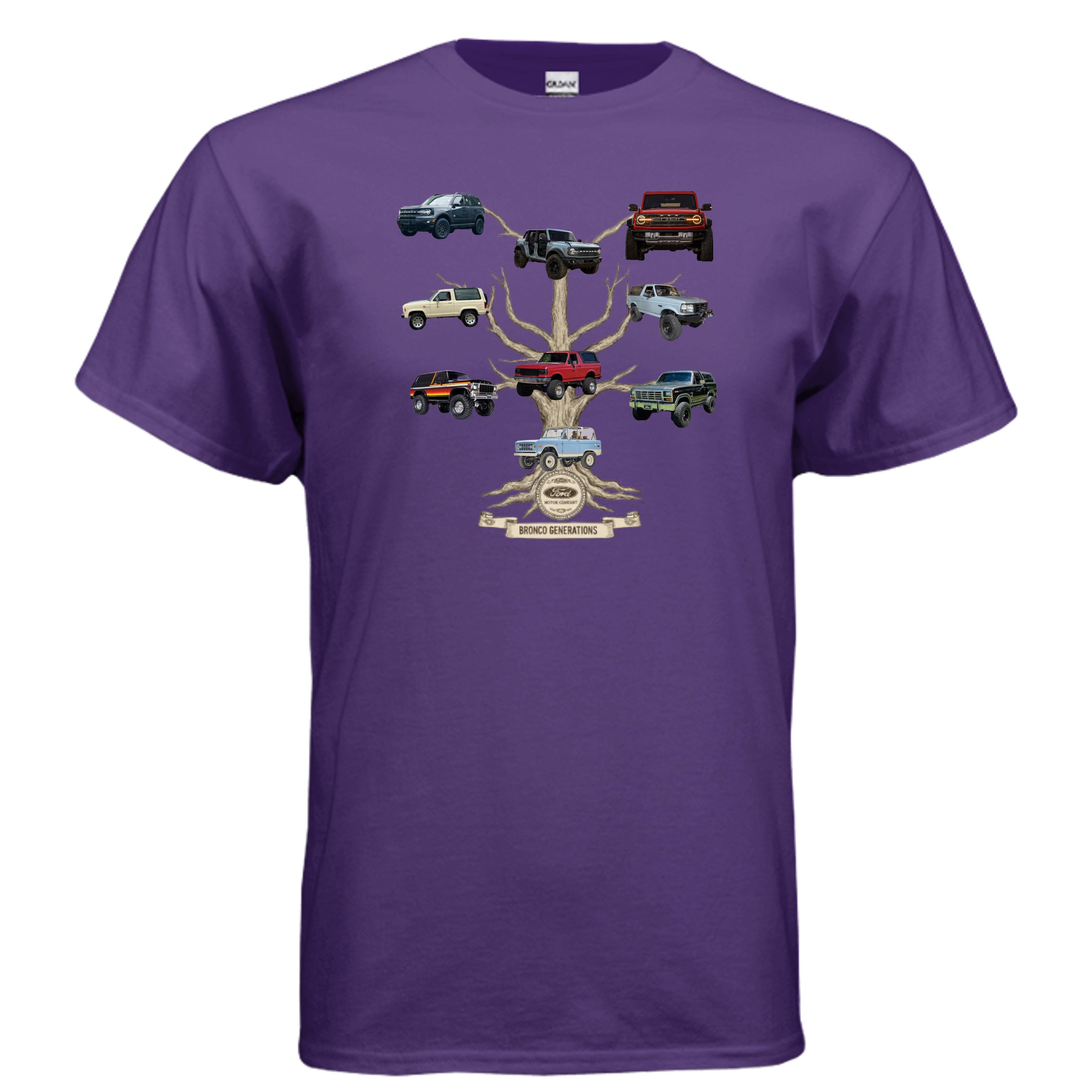 Bronco Family Tree Tee — Six Generations of Grit, Gas & Glory (V2) T-Shirt