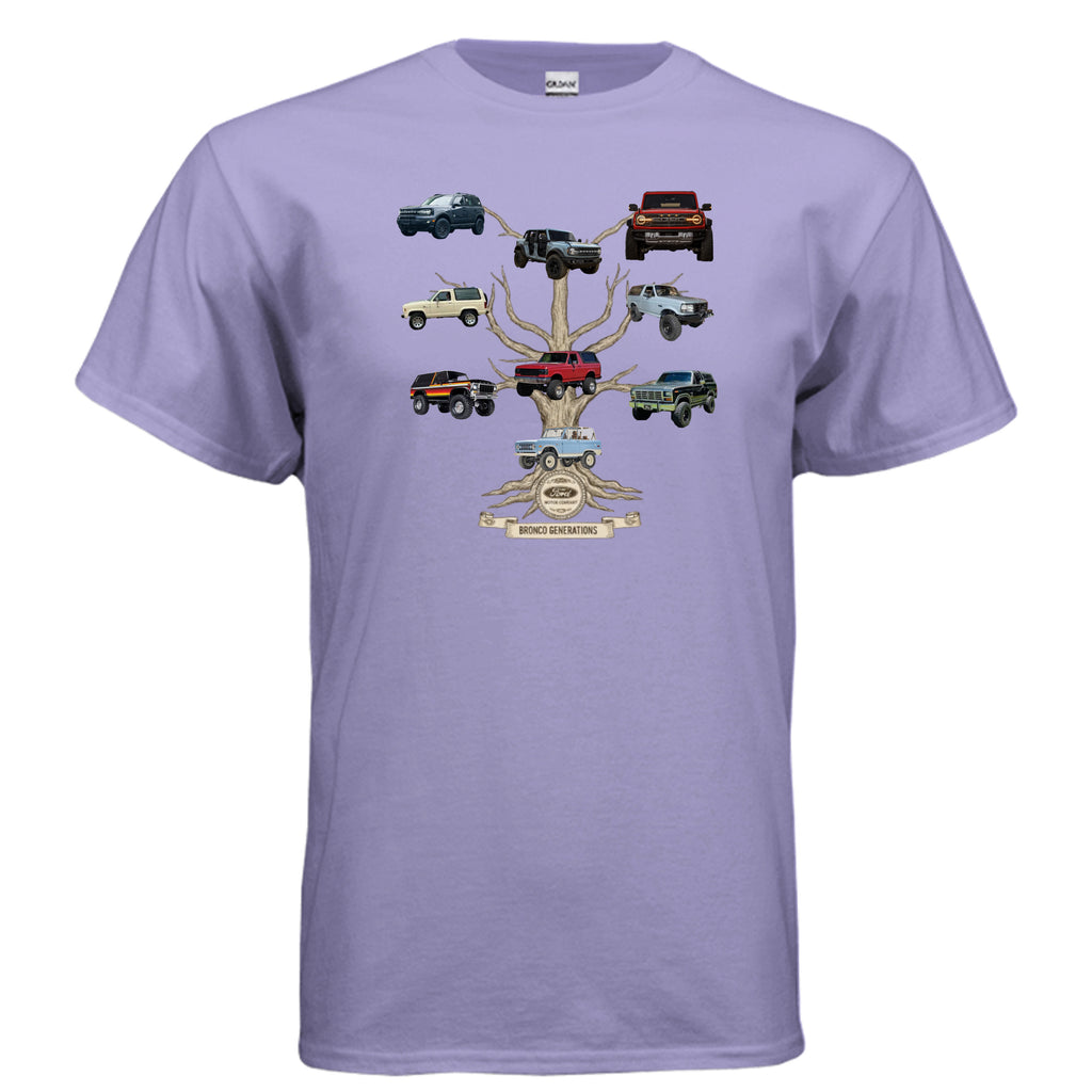 Bronco Family Tree Tee — Six Generations of Grit, Gas & Glory (V2) T-Shirt