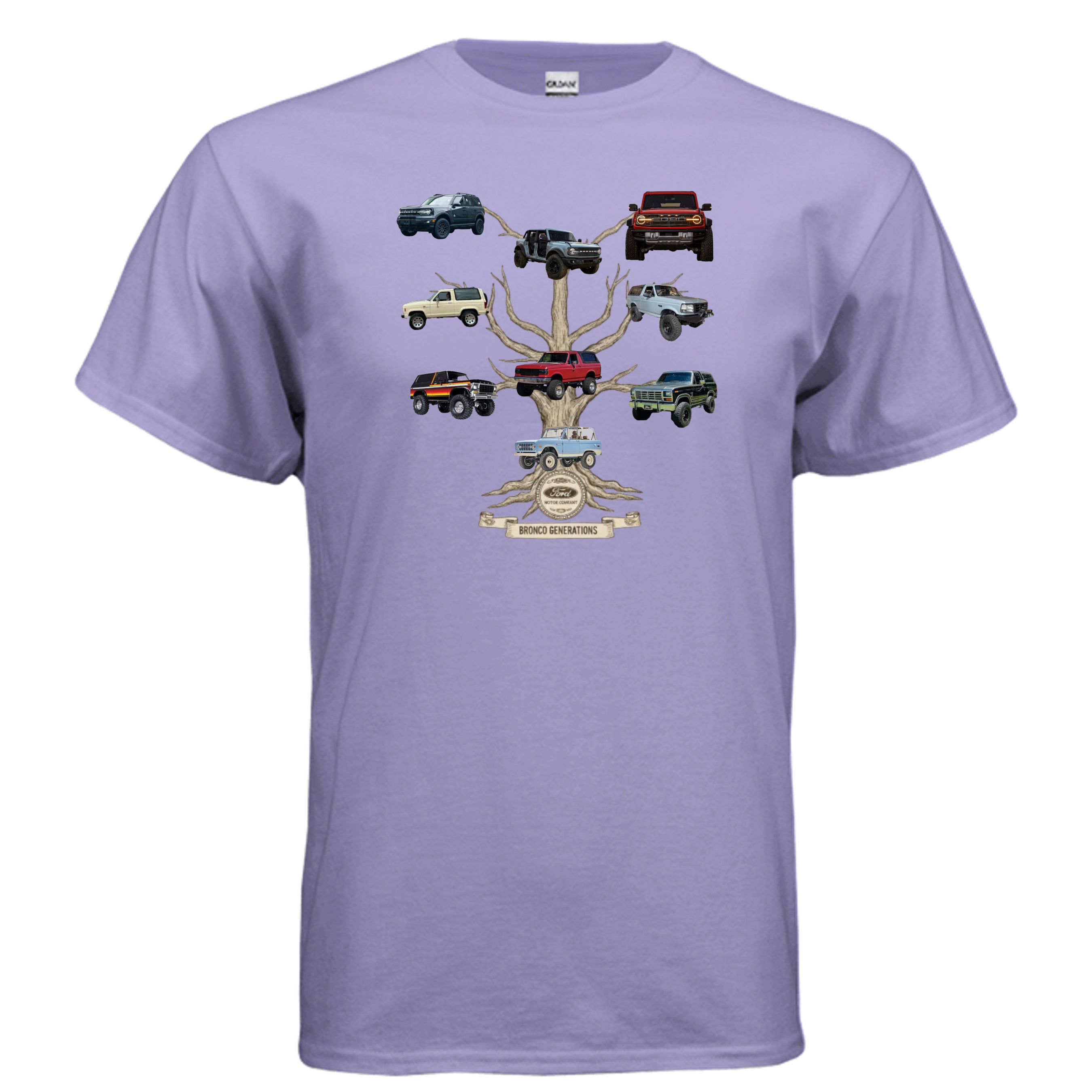 Bronco Family Tree Tee — Six Generations of Grit, Gas & Glory (V2) T-Shirt