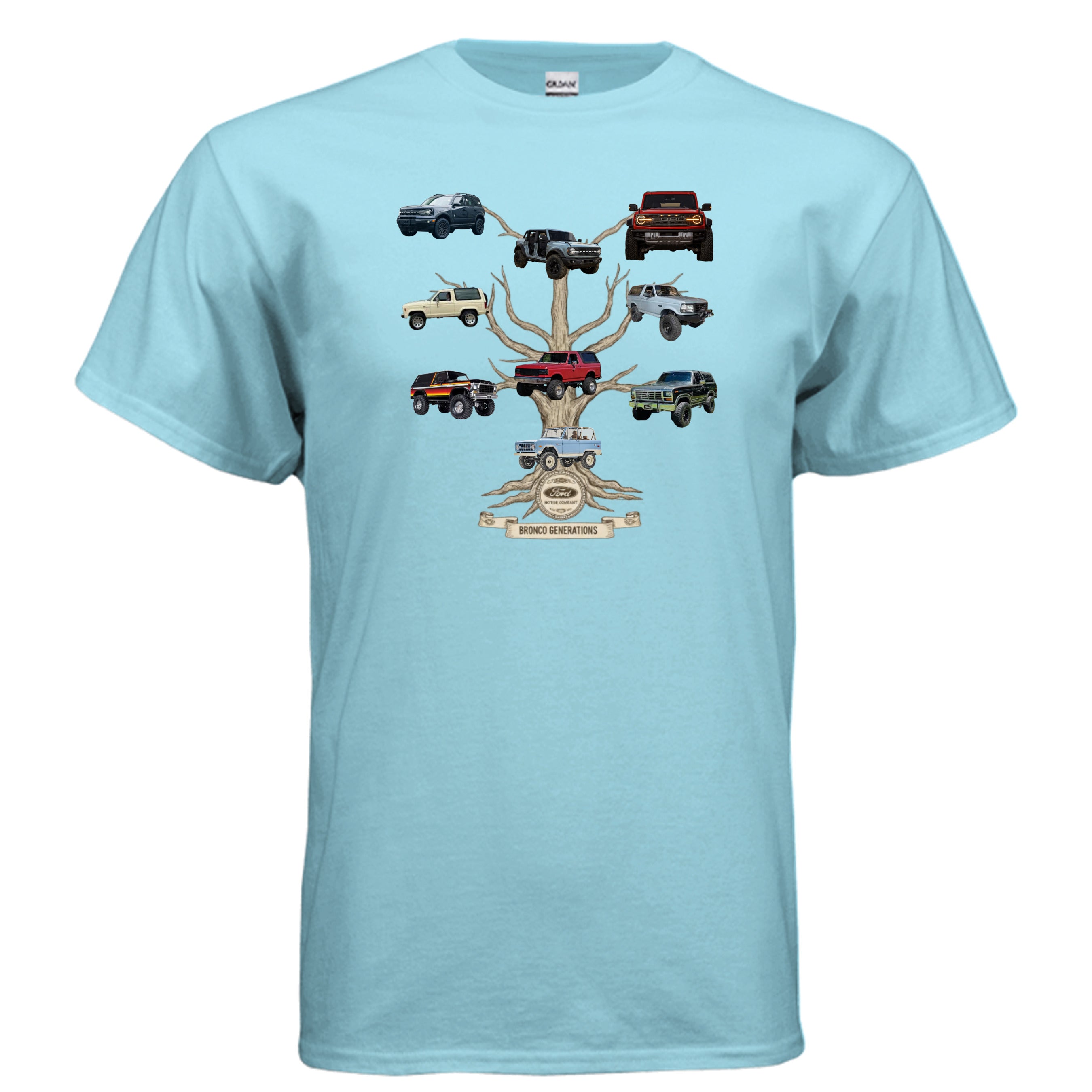 Bronco Family Tree Tee — Six Generations of Grit, Gas & Glory (V2) T-Shirt