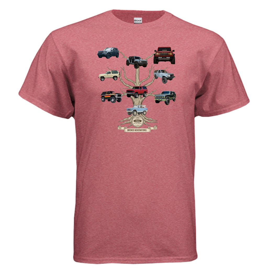 Bronco Family Tree Tee — Six Generations of Grit, Gas & Glory (V2) T-Shirt
